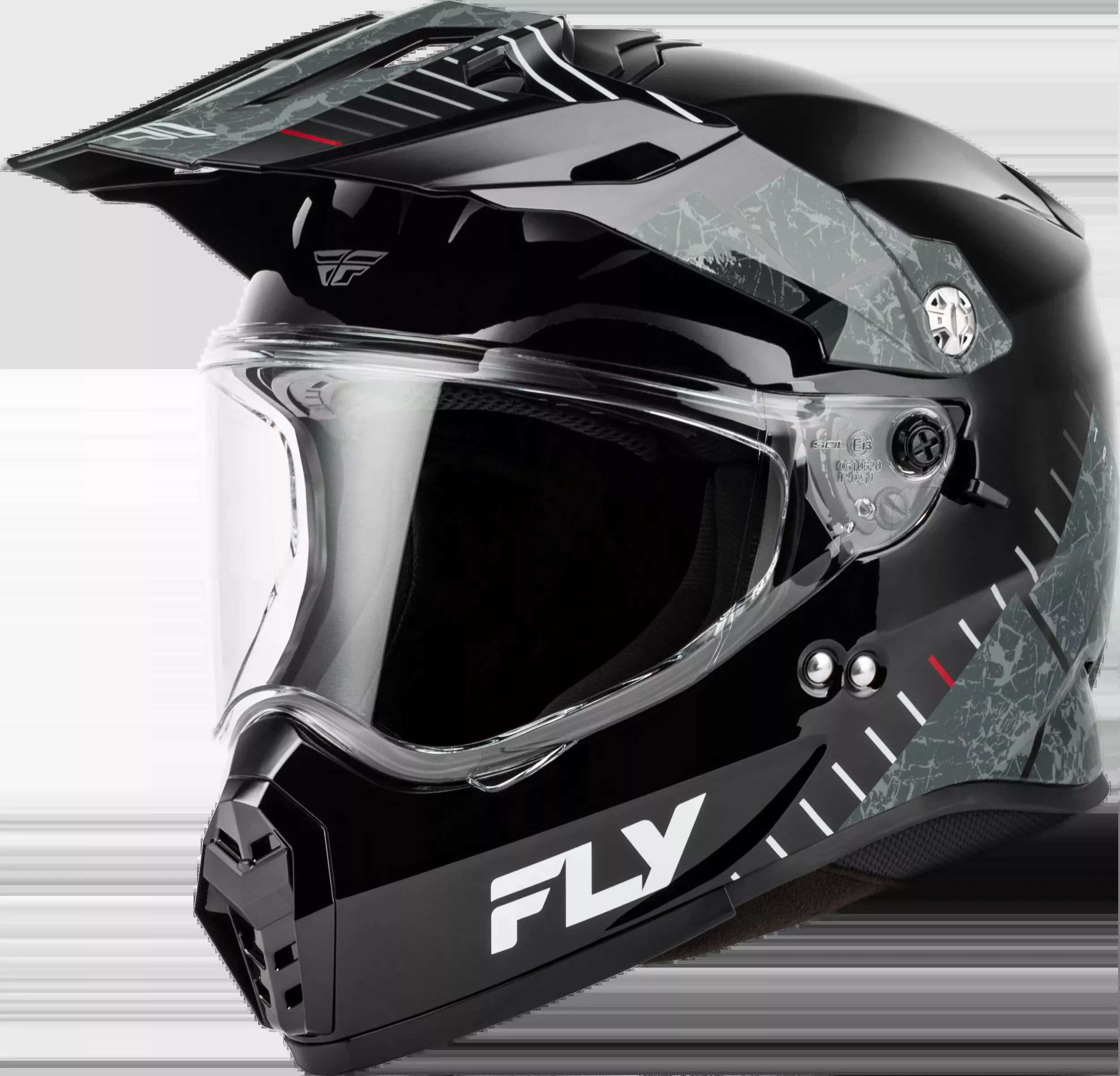 Fly Racing Fly Trekker Granite Helmet Black/Grey Sm 73-7041S