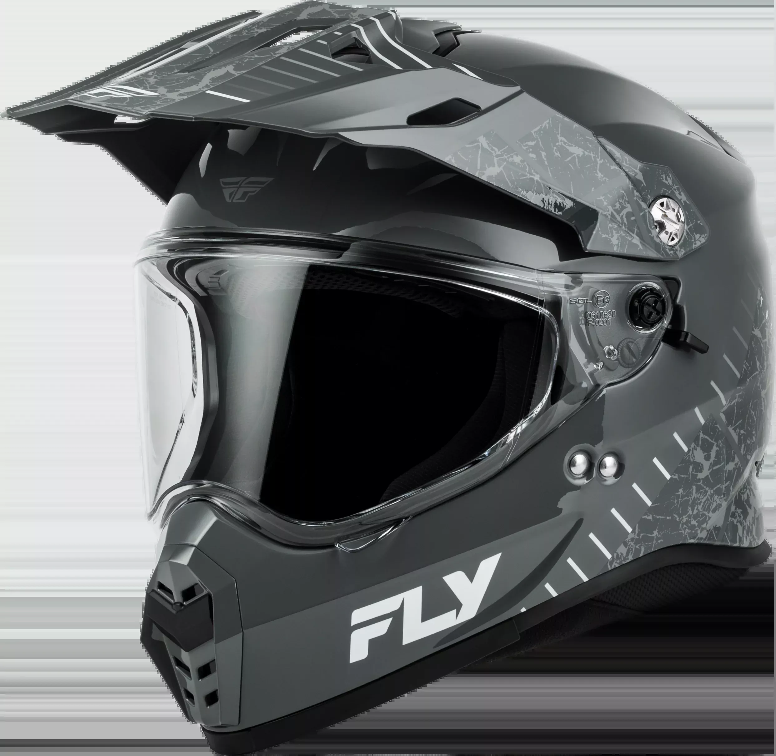 Fly Racing Fly Trekker Granite Helmet Grey/Grey Lg 73-7042L