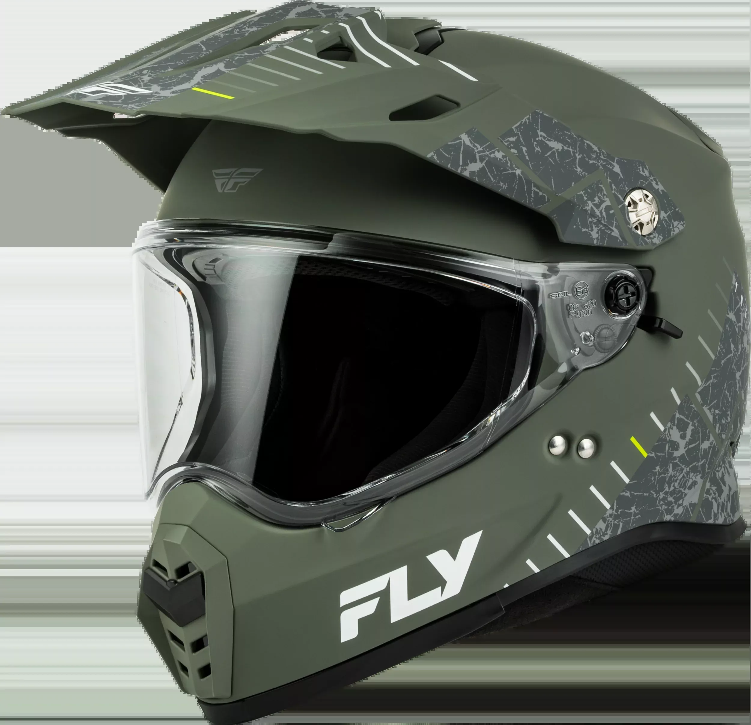 Fly Racing Fly Trekker Granite Helmet Matte Sage/Grey 2x 73-70432X