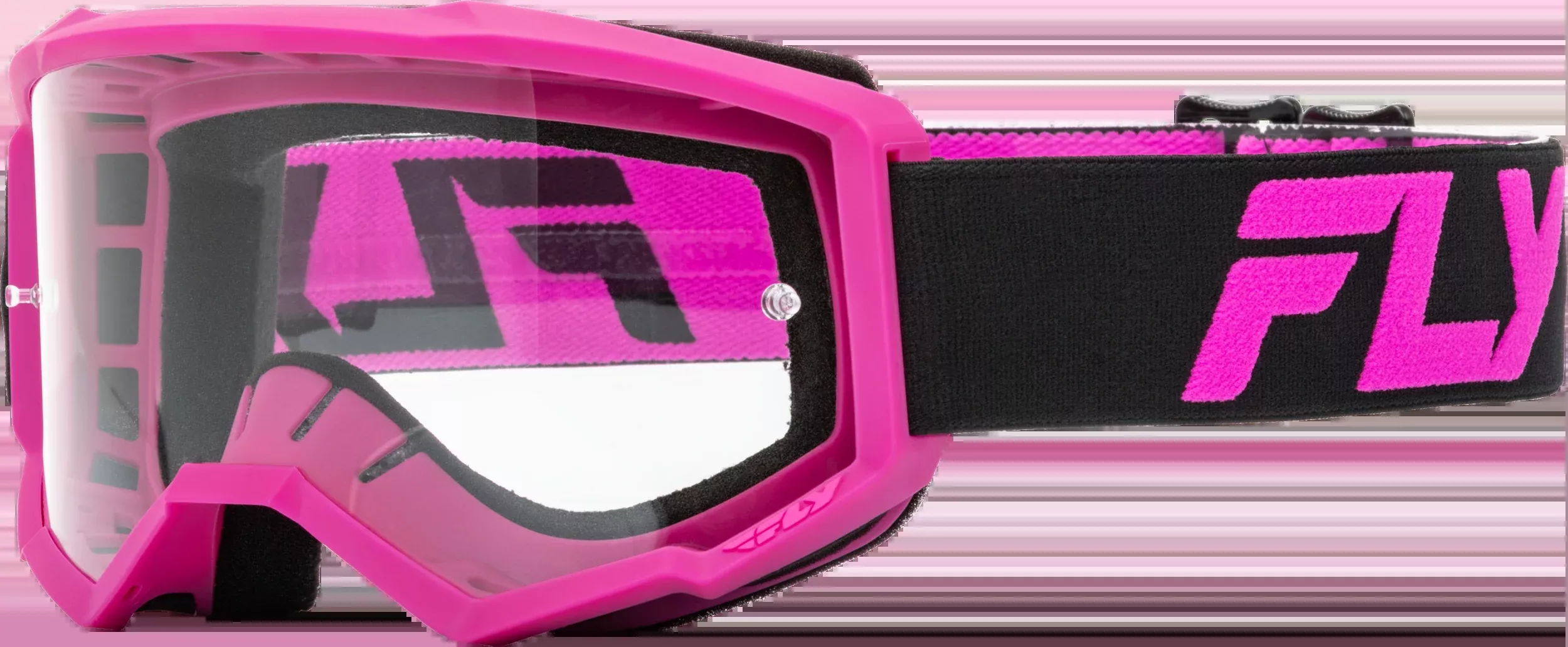 Fly Racing Focus Goggle Black/Pink W/ Clear Lens 37-51151