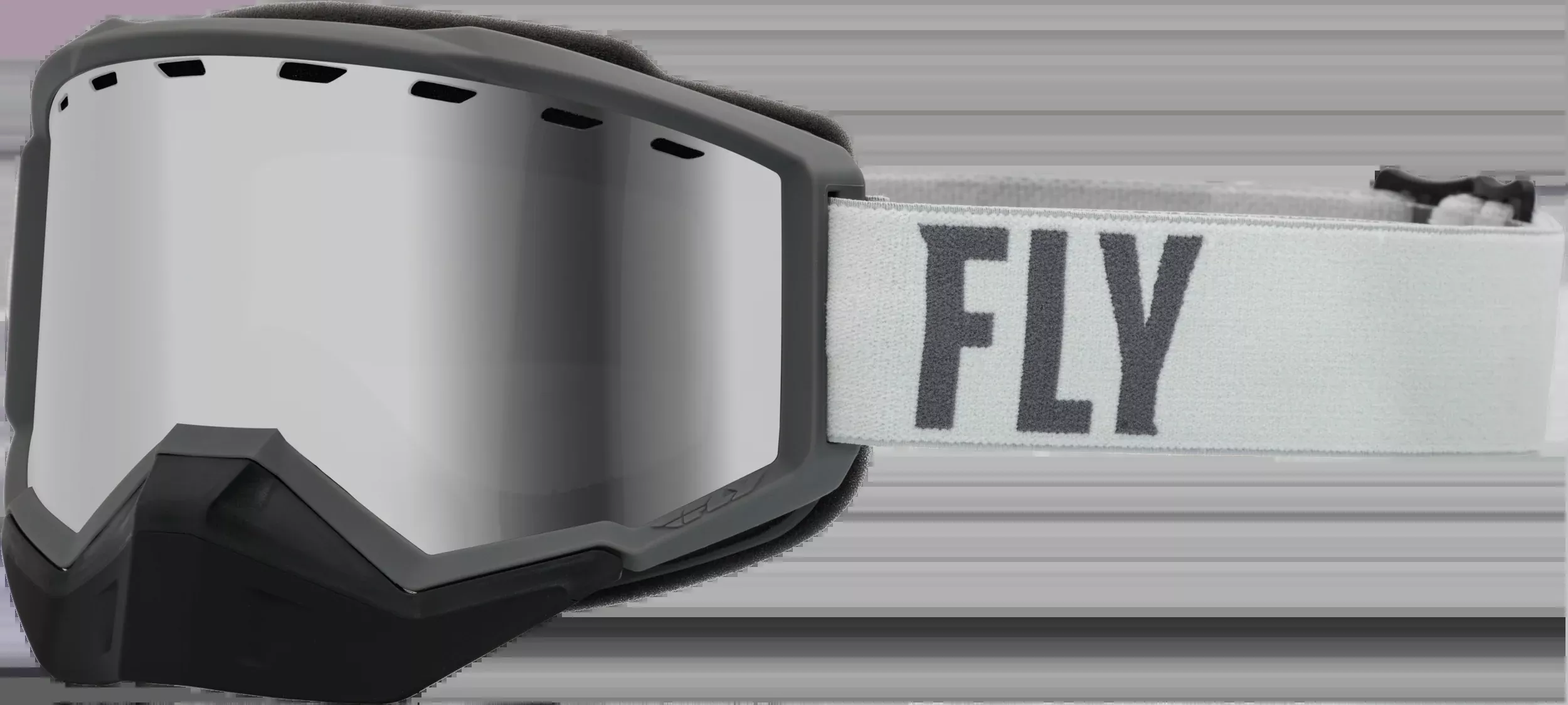 Fly Racing Focus Snow Goggle Gry/Dark Gry W/ Silver Mirror/Smoke Lens 37-50083