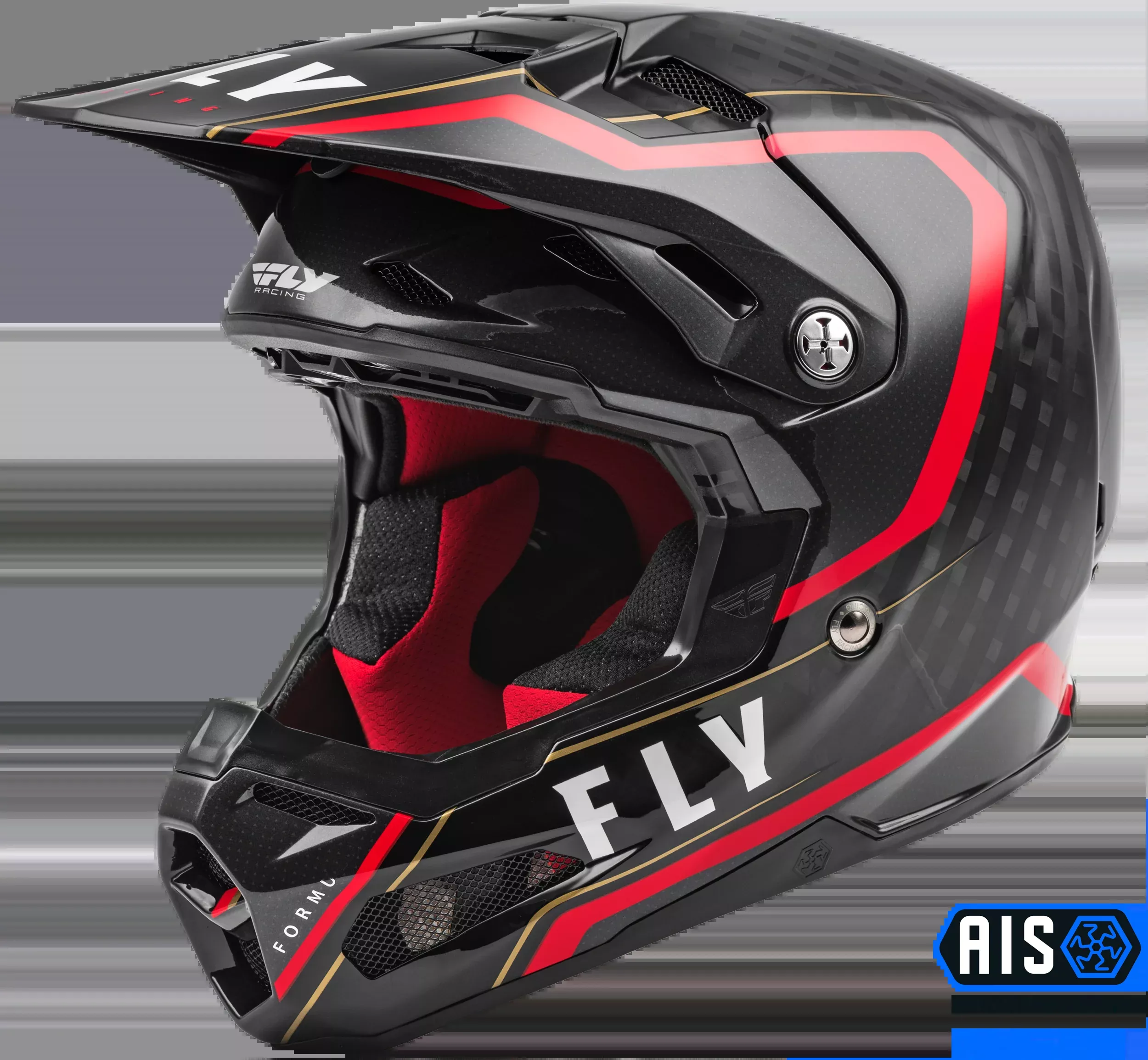 Fly Racing Formula Carbon Axon Helmet Black/Red Xs 73-4422XS