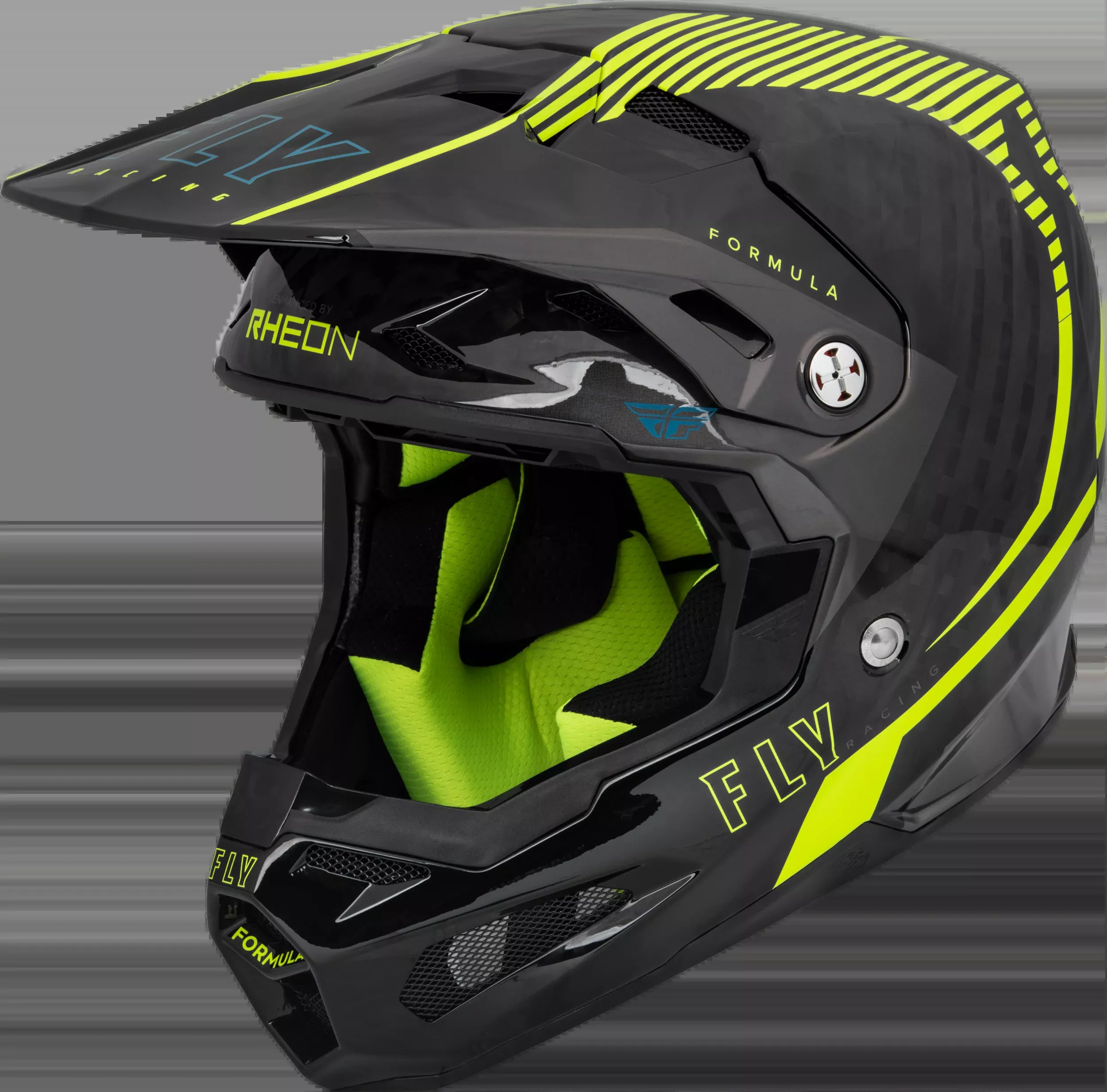 Fly Racing Formula Carbon Tracer Helmet Hi-Vis/Black Sm 73-4442S