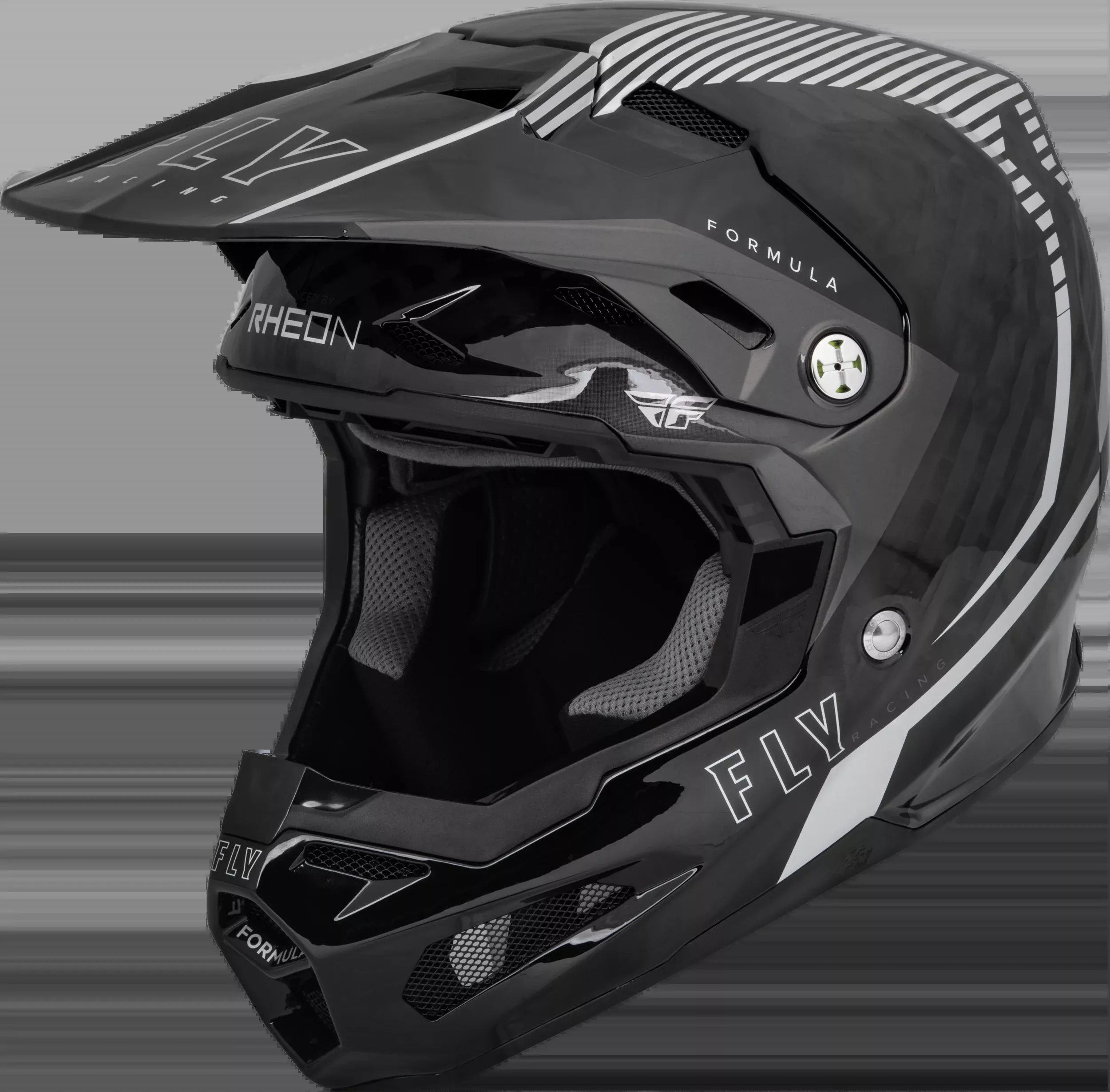 Fly Racing Formula Carbon Tracer Helmet Silver/Black Xs 73-4444XS