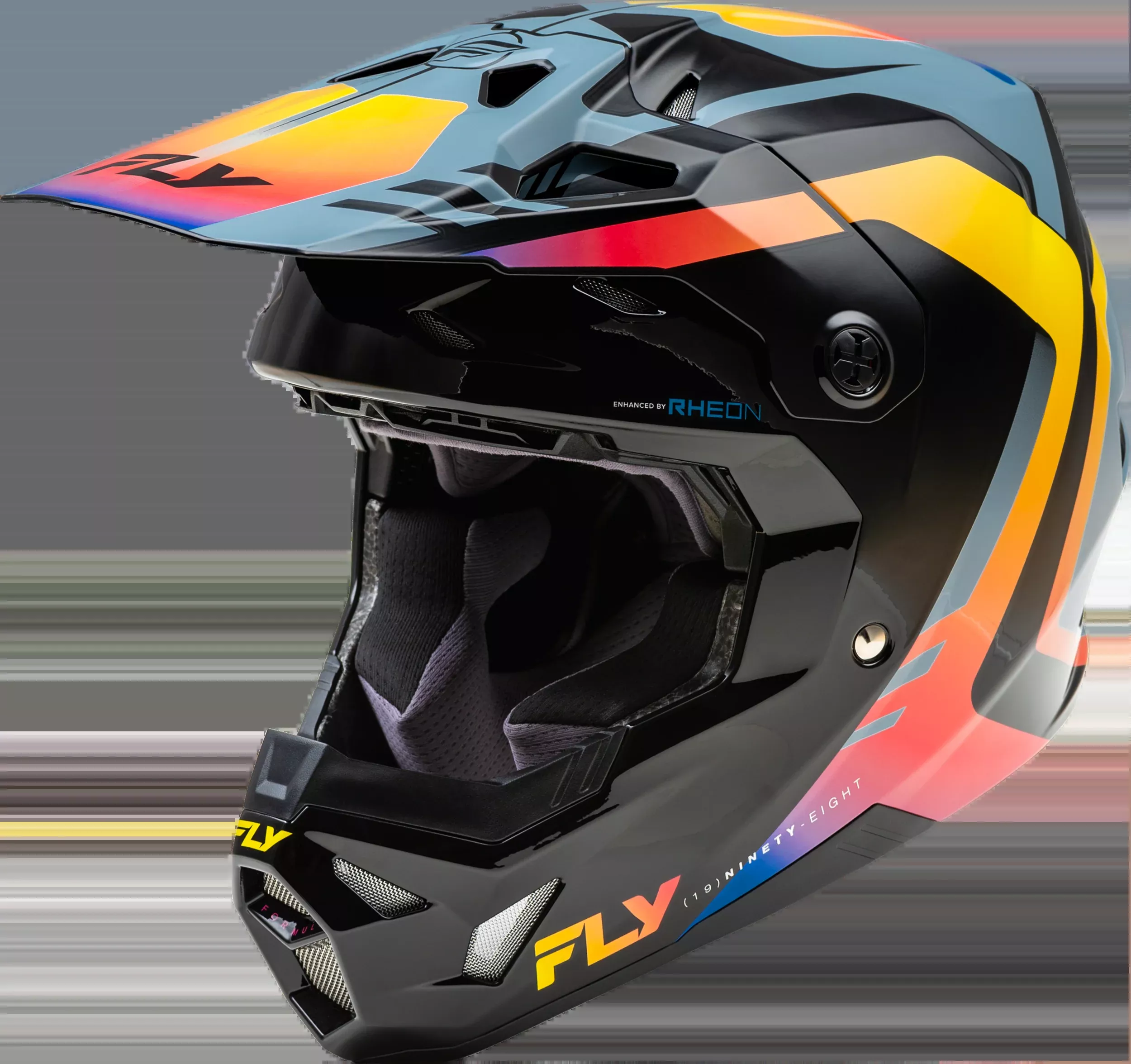 Fly Racing Formula Cp Krypton Helmet Grey/Black/Electric Fade Lg 73-0038L