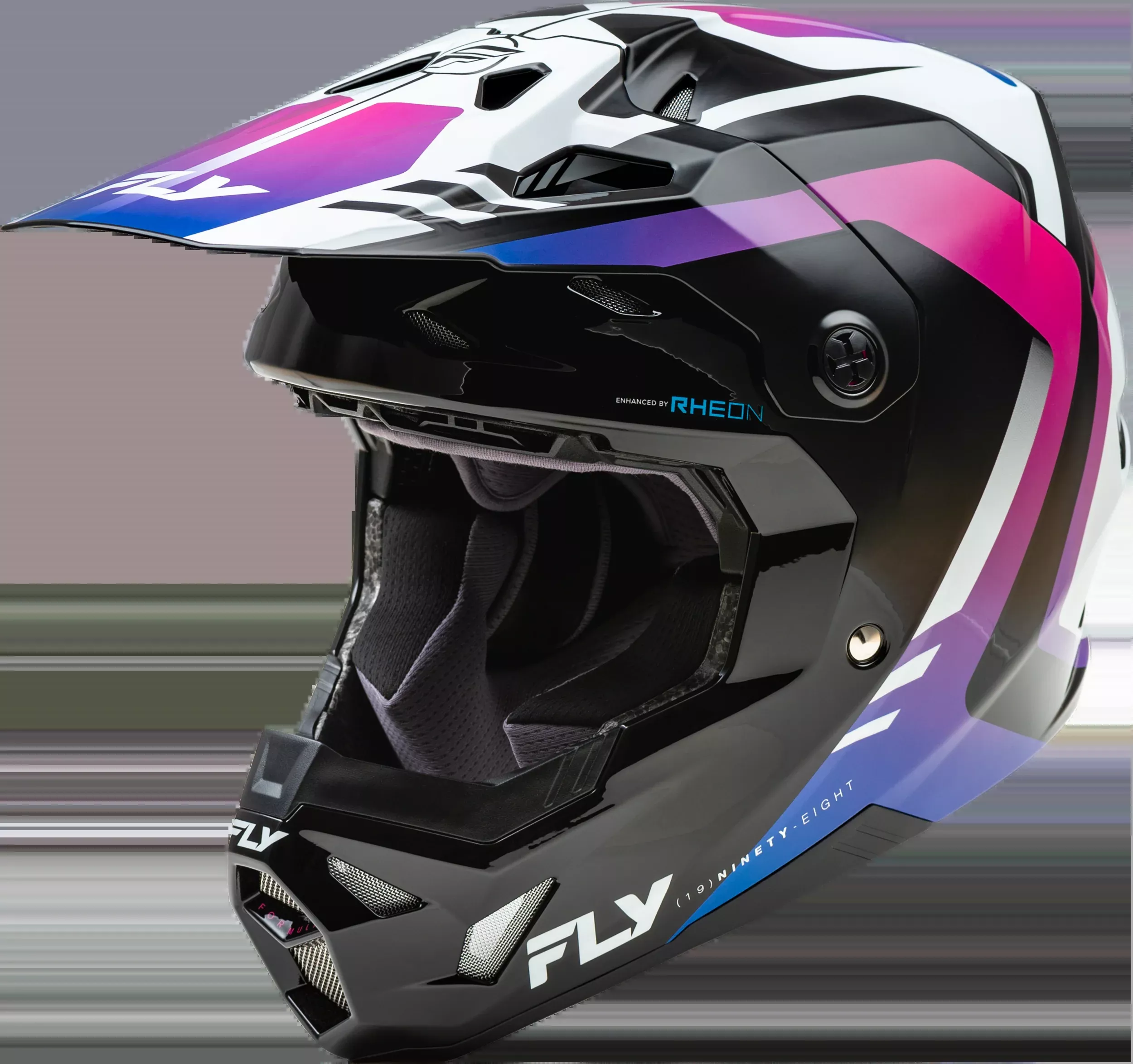Fly Racing Formula Cp Krypton Helmet White/Black/Purple Md 73-0039M