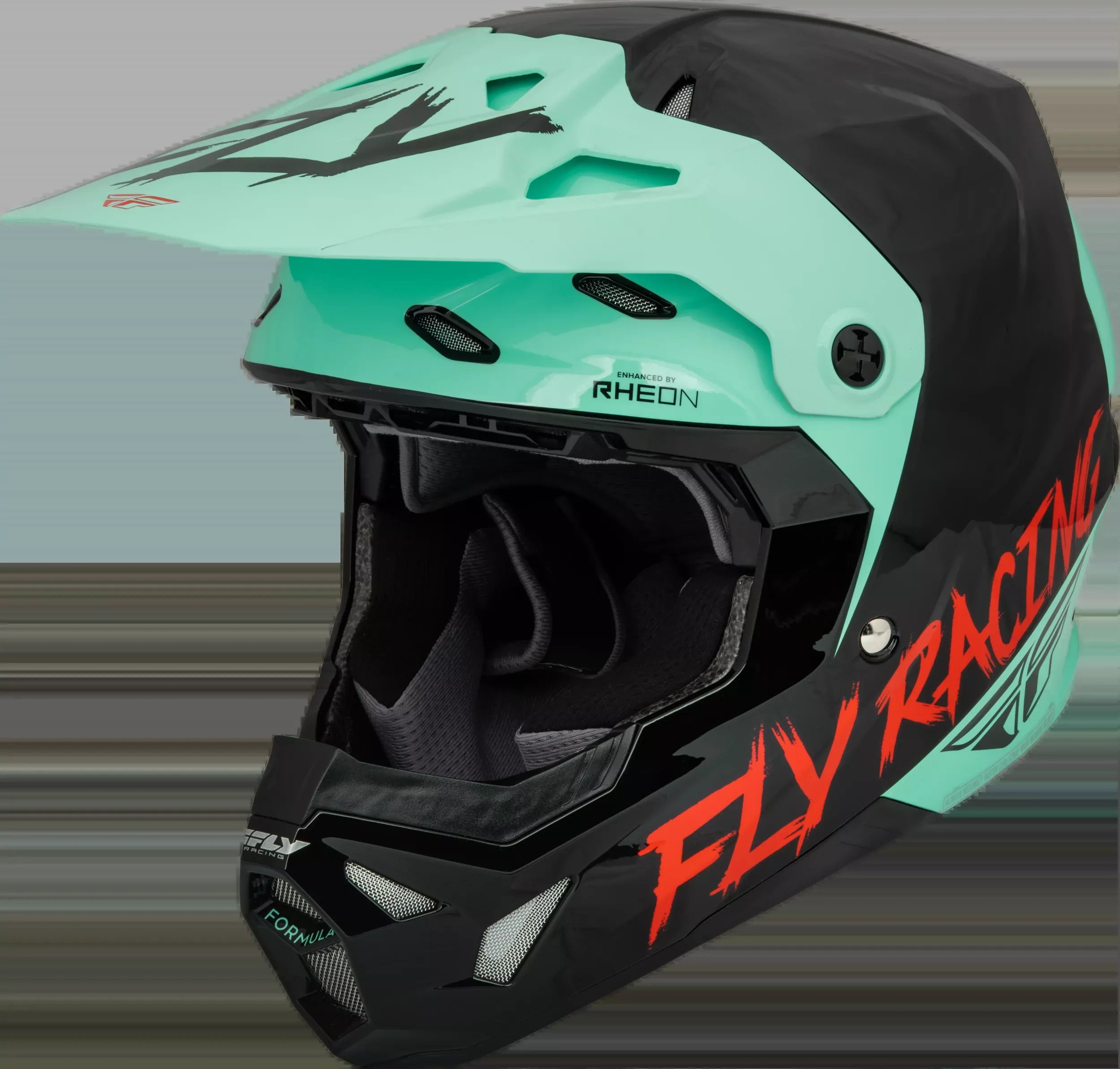 Fly Racing Formula Cp S.E. Rave Helmet Black/Mint/Red 2x 73-00342X