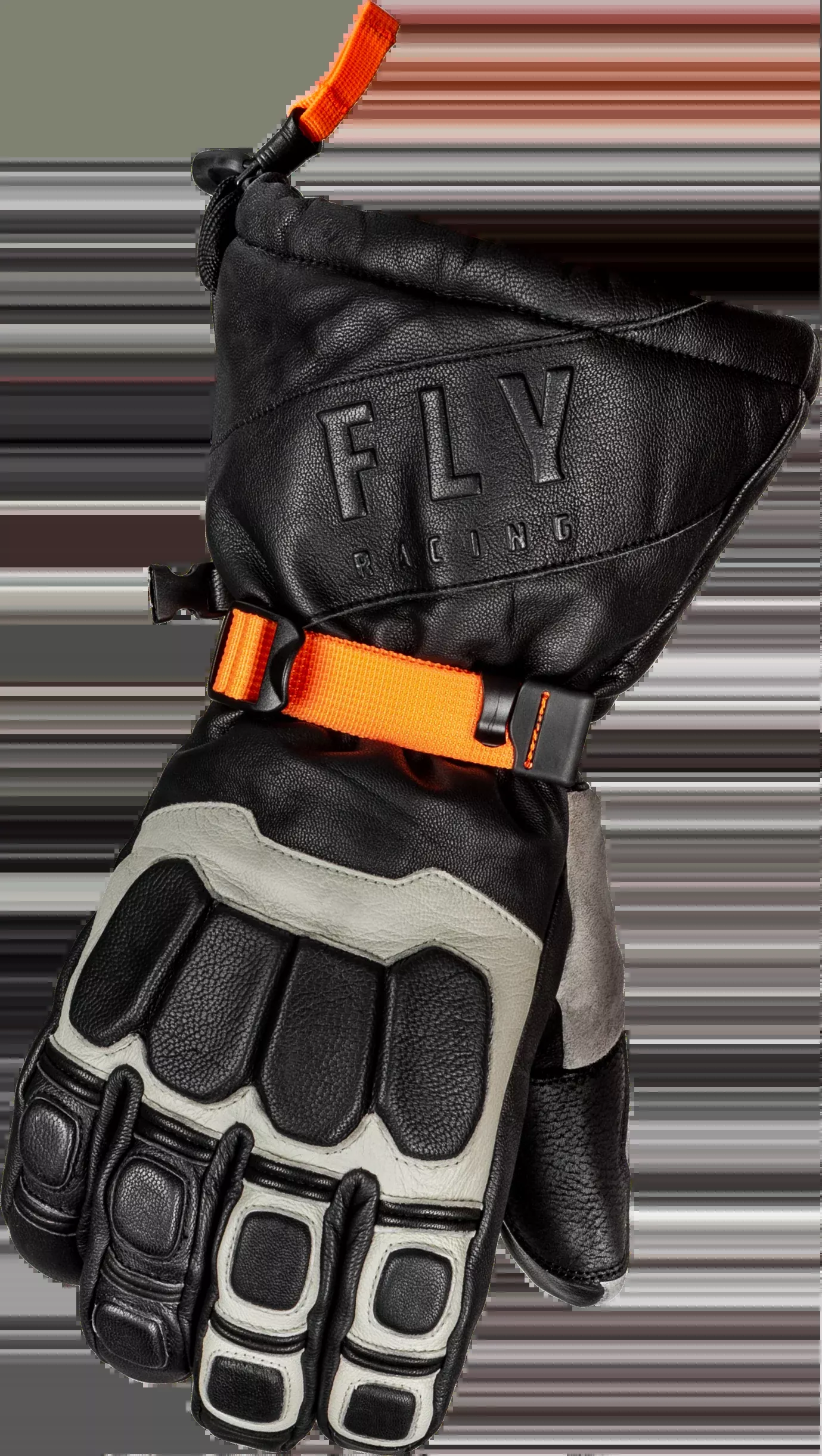 Fly Racing Glacier Gloves Black/Grey/Orange Xl 363-3942X