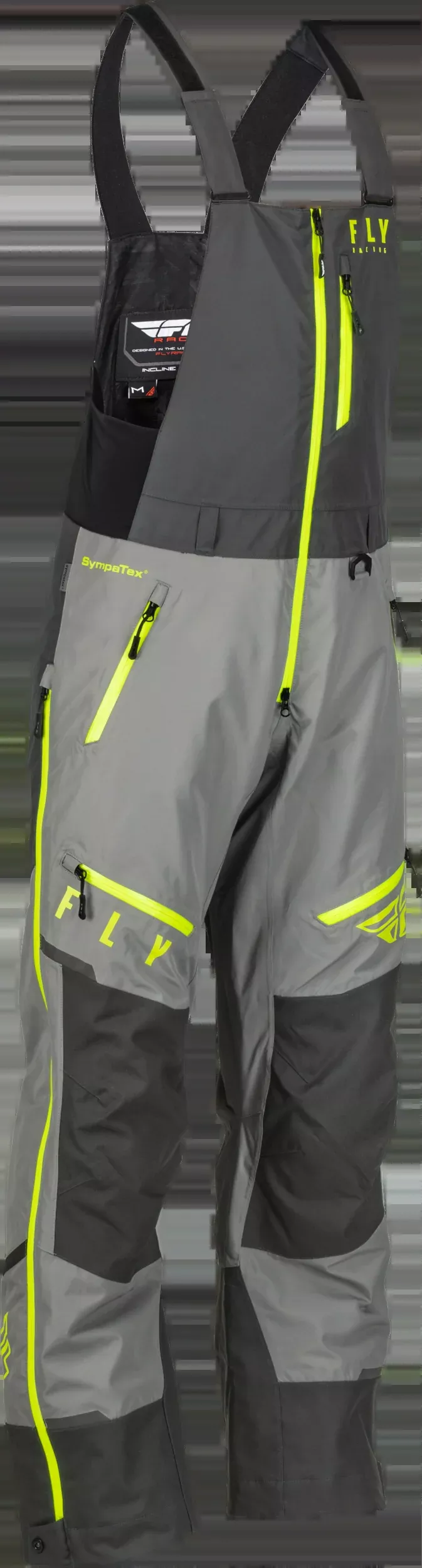 Fly Racing Incline Bib Black/Grey/Hi-Vis Lg 470-4244L