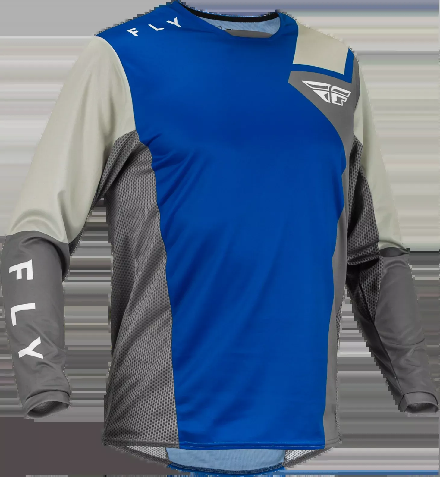 Fly Racing Kinetic Jet Jersey Blue/Grey/White Lg 376-522L