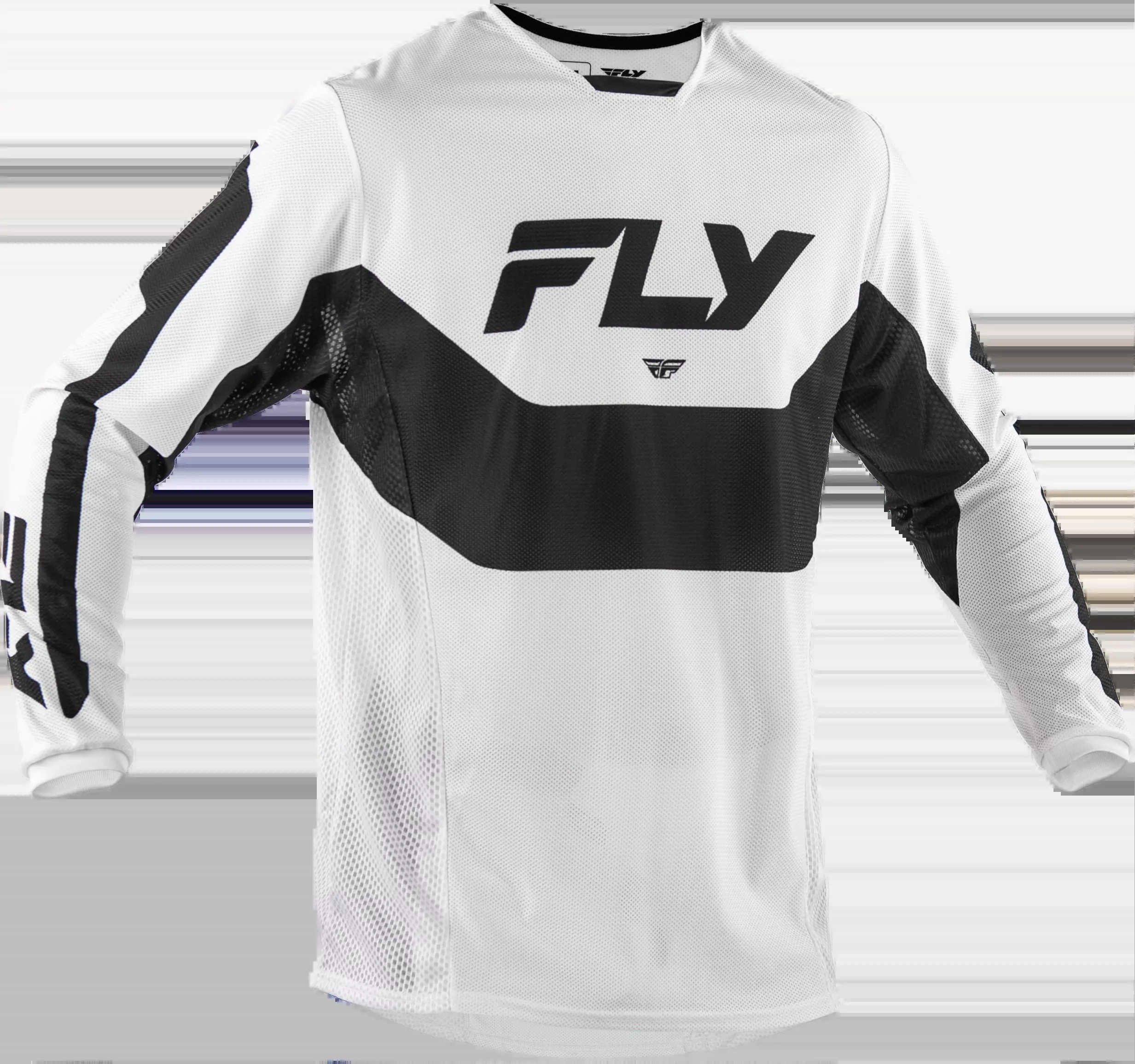 Fly Racing Kinetic Mesh Jersey White/Black Sm 380-310S