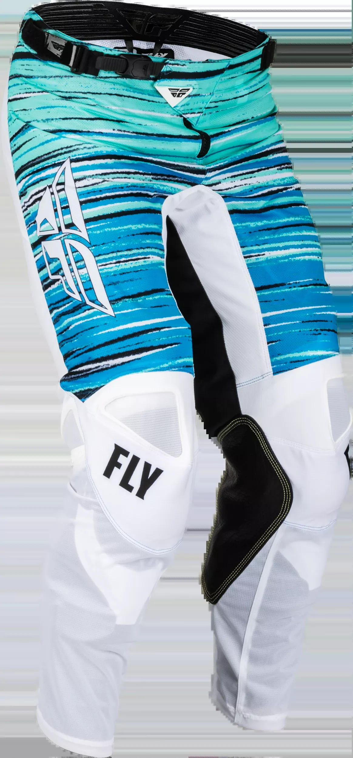 Fly Racing Kinetic Mesh Pants White/Blue/Mint Sz 30 376-32730