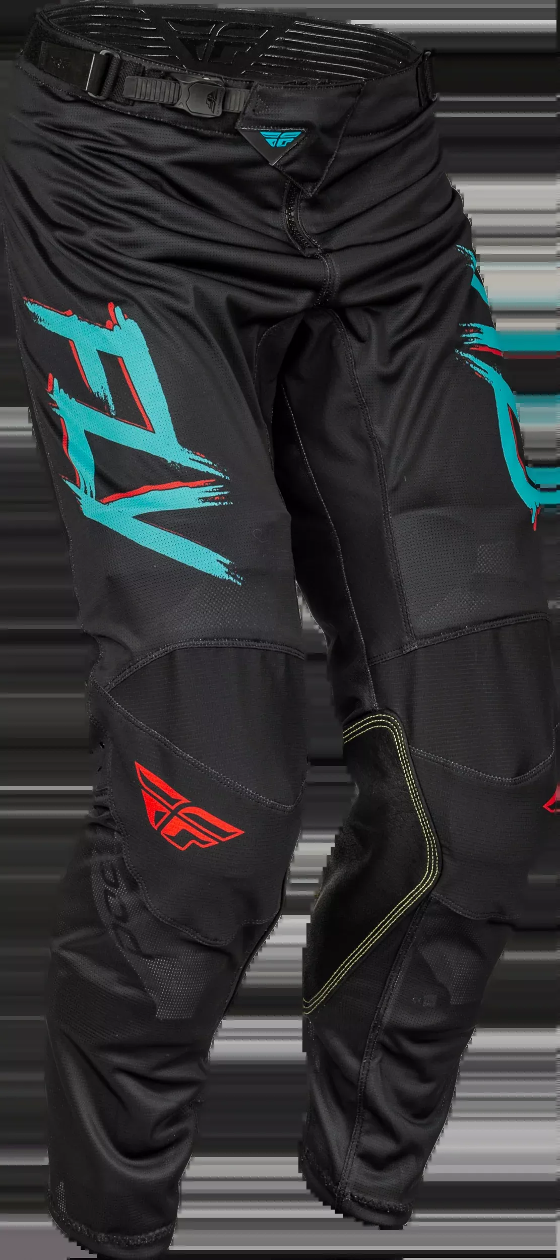 Fly Racing Kinetic Mesh Rave Pants Red/Black/Mint Sz 30 377-32230