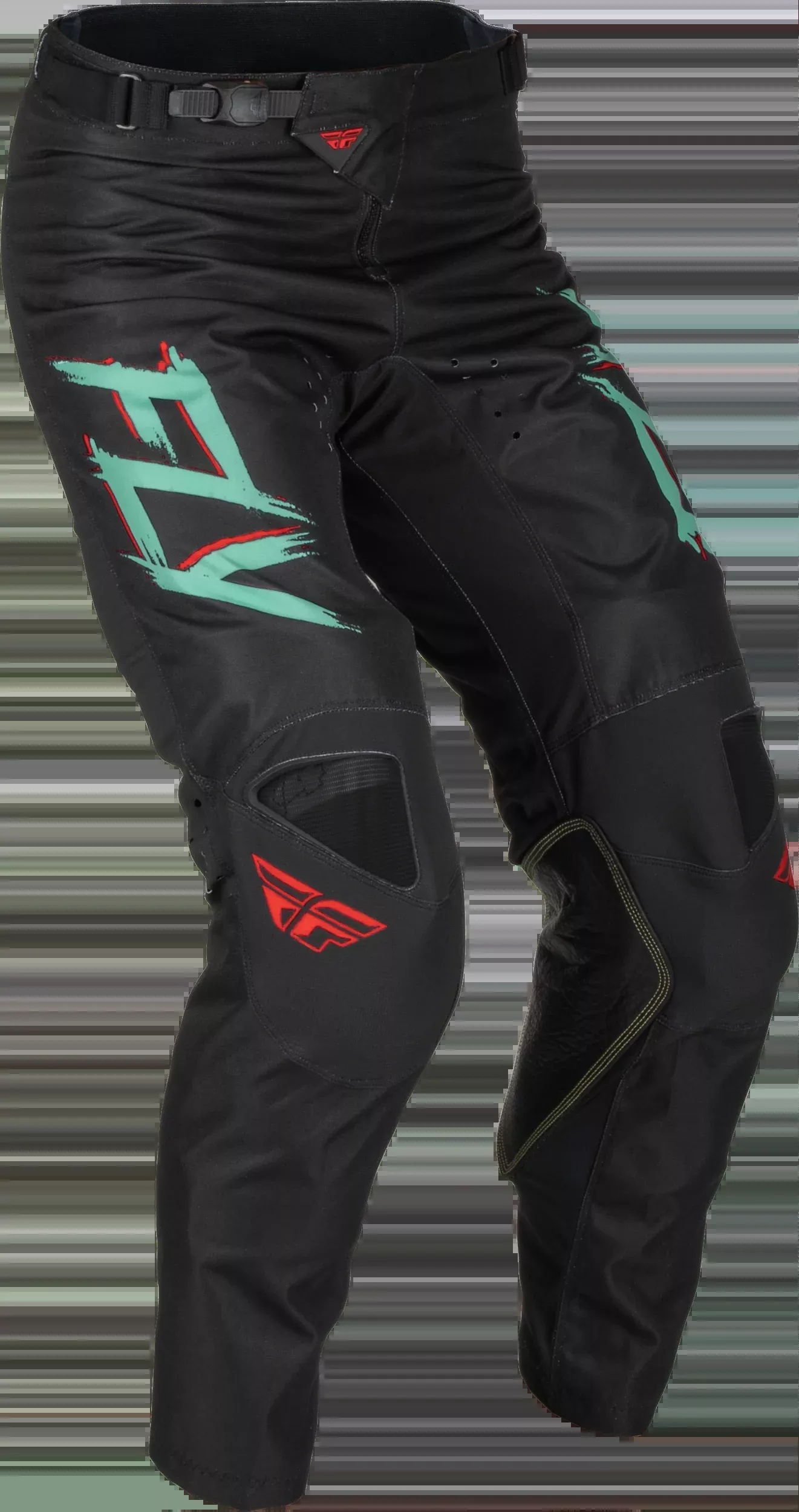 Fly Racing Kinetic S.E. Rave Pants Black/Mint/Red Sz 38 376-53438