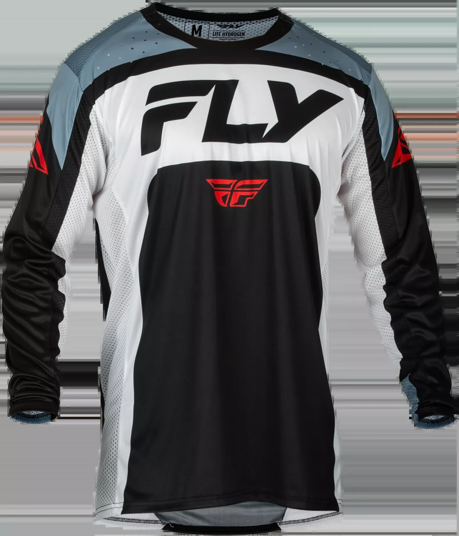 Fly Racing Lite Jersey Black/White/Denim Grey Md 377-720M