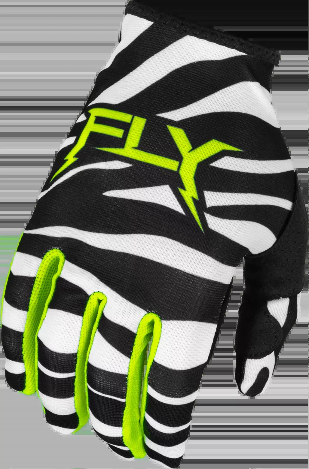 Fly Racing Lite Uncaged Gloves Black/White/Neon Green Md 377-742M