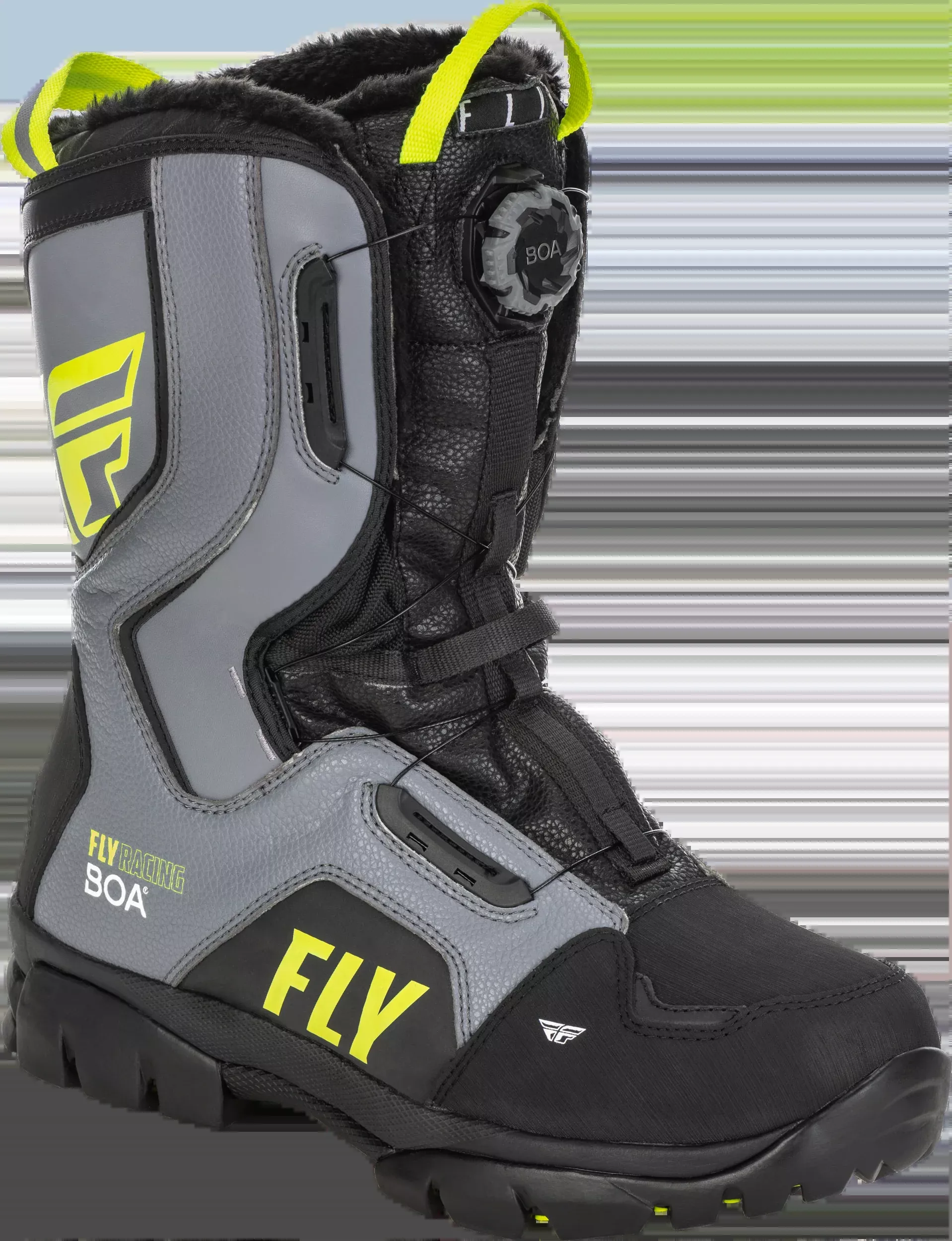 Fly Racing Marker Boa Boot Black/Grey/Hi-Vis Sz 14 361-96714