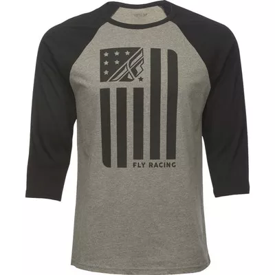 Fly Racing Past Time 3-Quarter T-Shirt Heather/Black