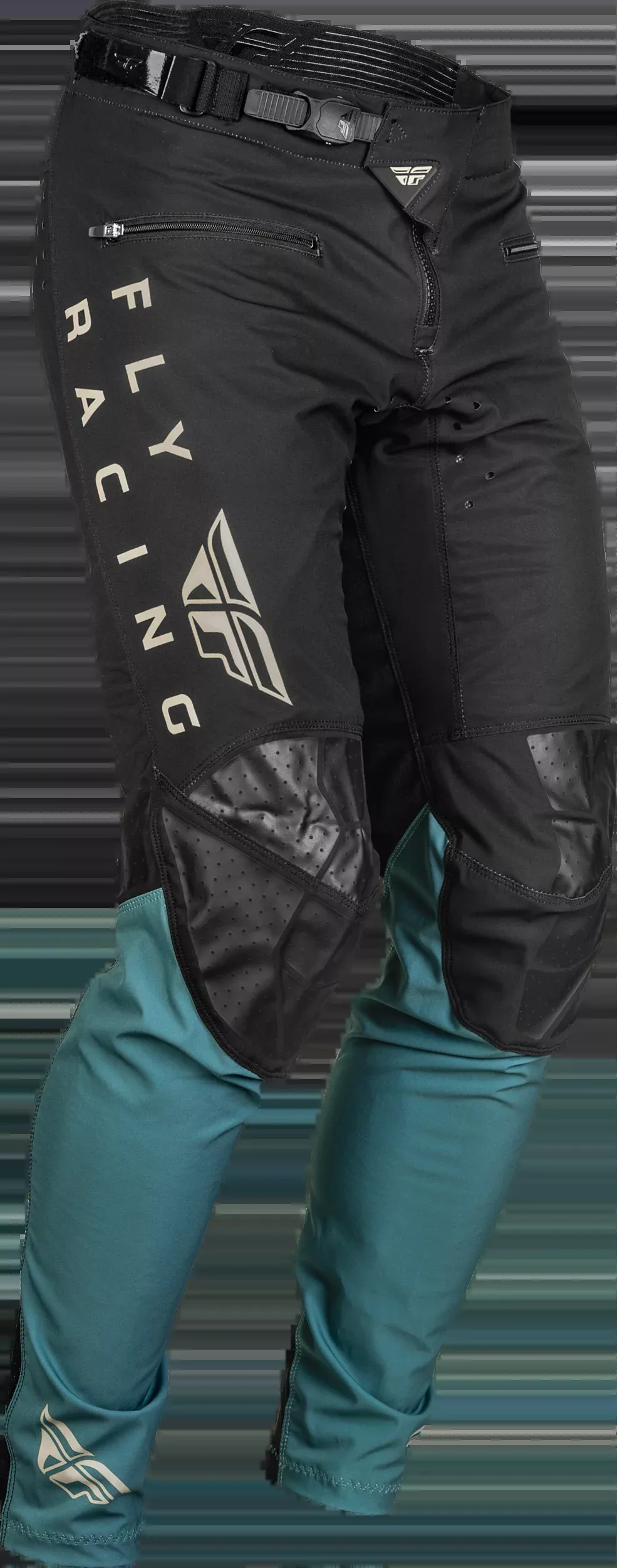 Fly Racing Radium Bicycle Pants Black/Evergreen/Sand Sz 34 376-04134