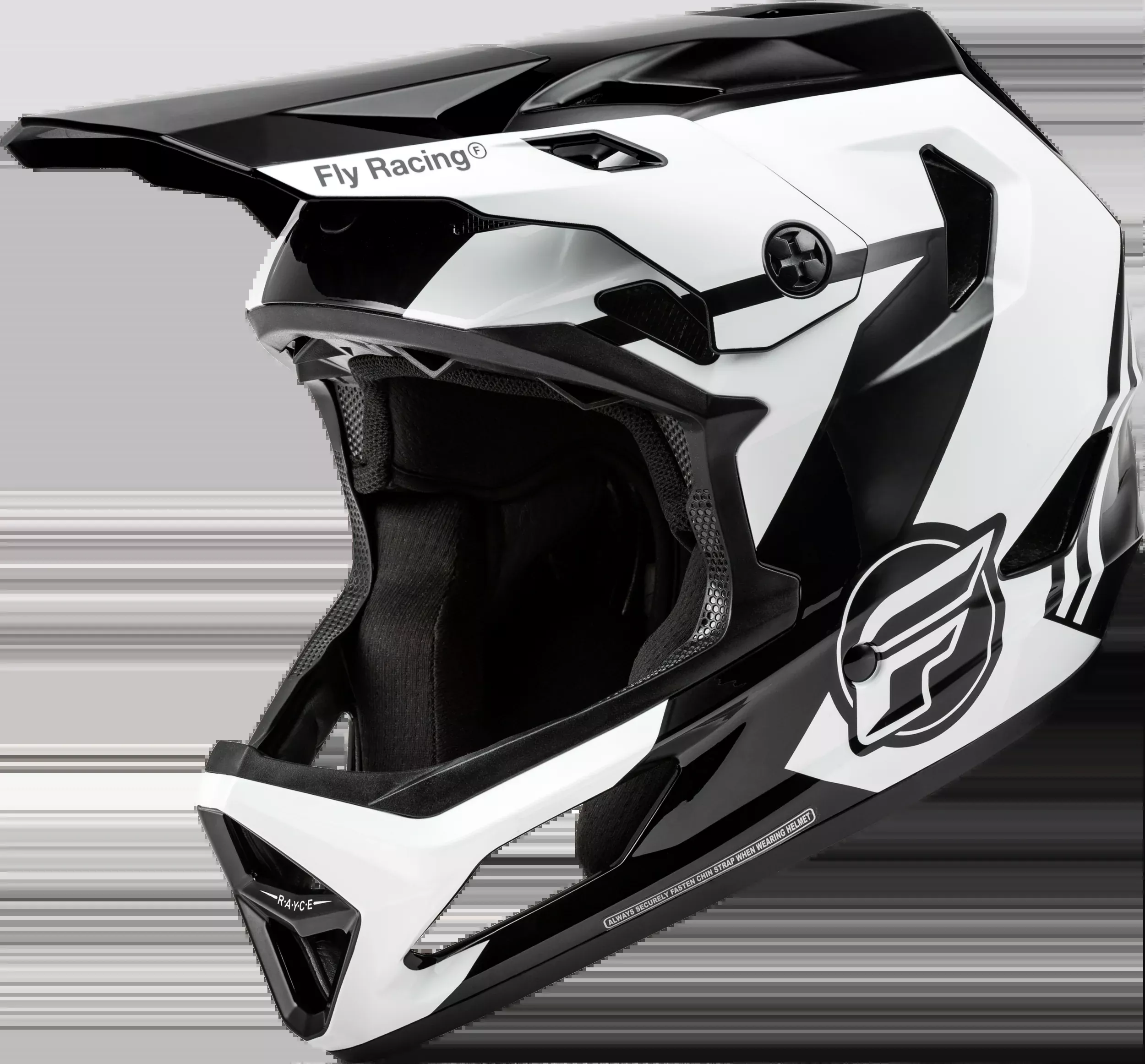 Fly Racing Rayce Bicycle Helmet Black/White/Grey Sm 73-3609S