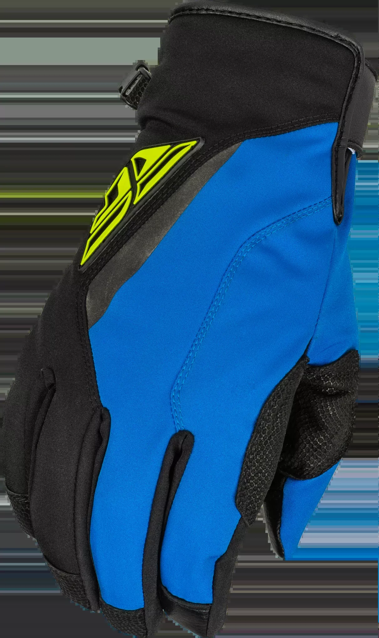 Fly Racing Title Long Gloves Black/Blue/Hi-Vis 2x 371-06122X
