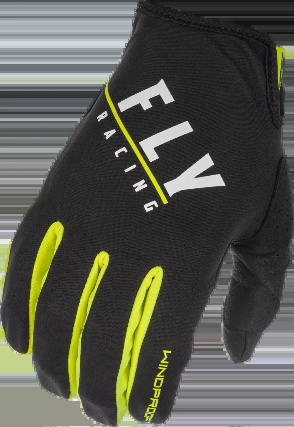 Fly Racing Windproof Gloves Black/Hi-Vis Sz 12 371-14212