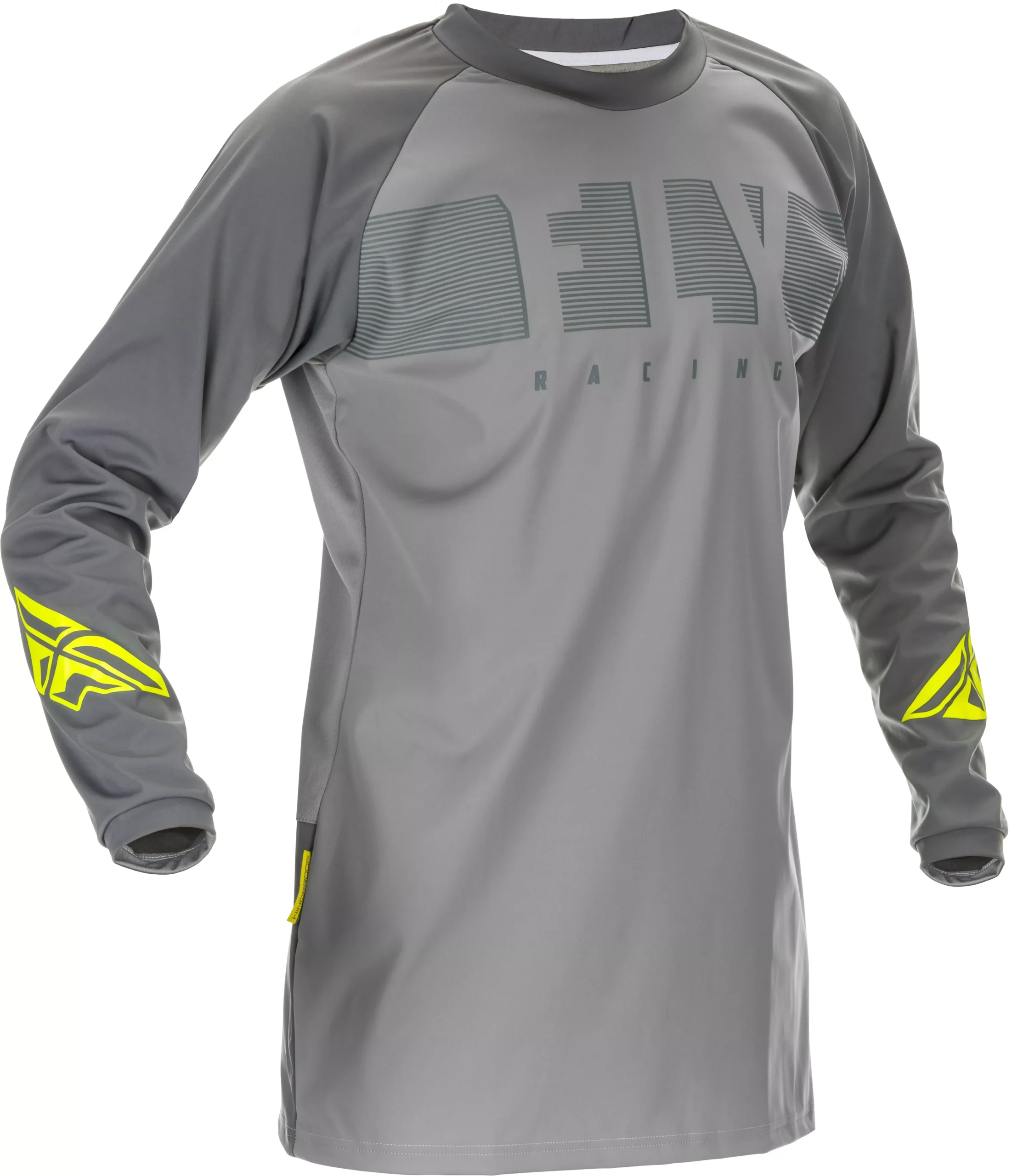 Fly Racing Windproof Jersey Grey/Hi-Vis Sm 370-8018S