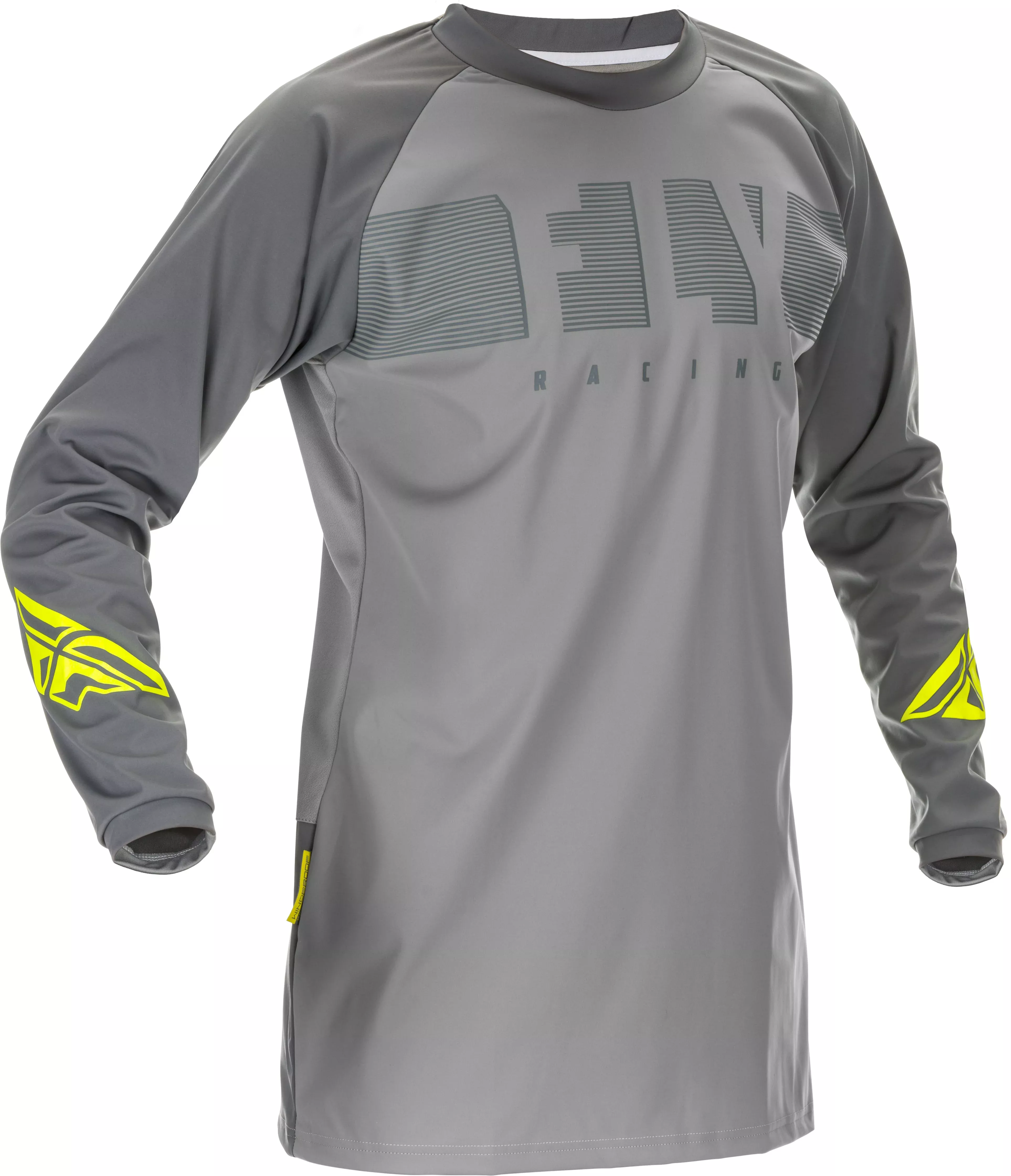Fly Racing Windproof Jersey Grey/Hi-Vis Sm 370-8018S