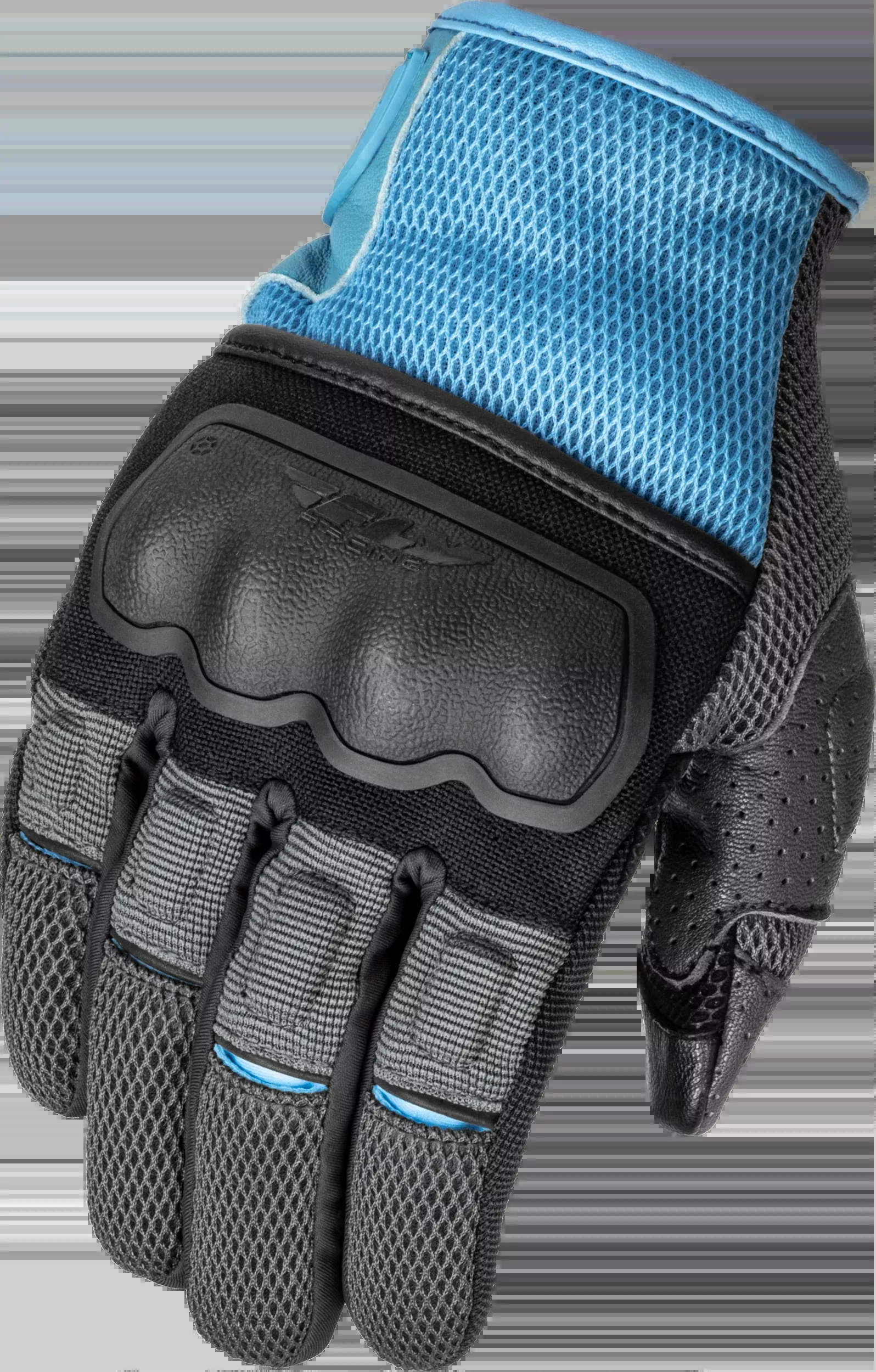 Fly Racing Women'S Coolpro Force Gloves Grey/Blue Lg 476-6303L
