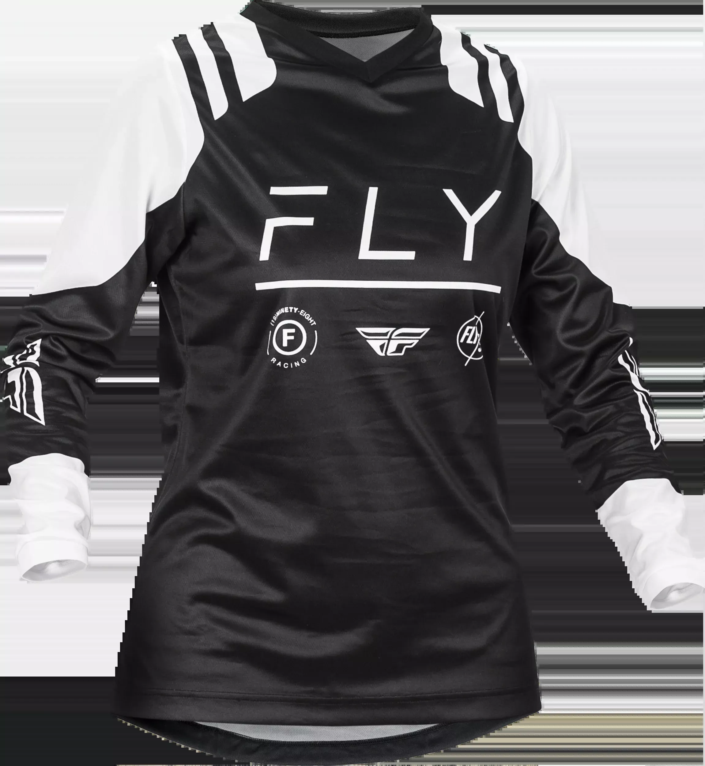 Fly Racing Women'S F-16 Jersey Black/White Sm 377-822S