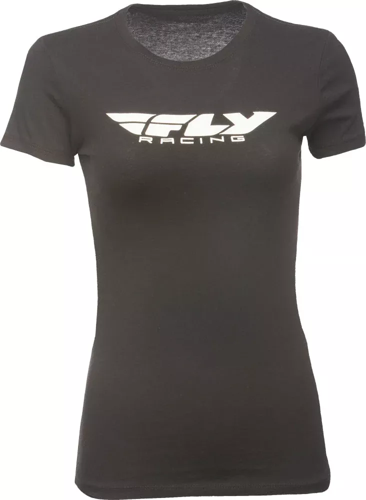 Fly Racing Women’S Fly Corporate Tee Black Md 356-0370M