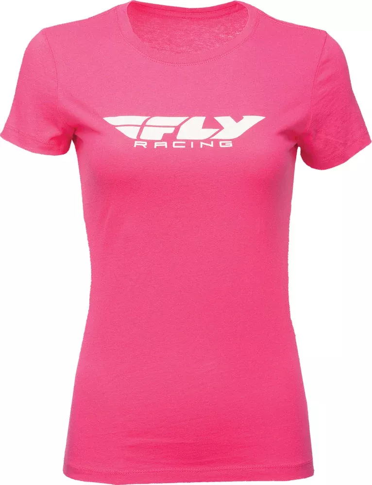 Fly Racing Women'S Fly Corporate Tee Raspberry Sm 356-0378S