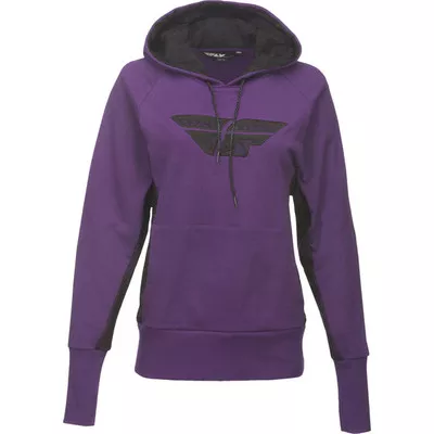 Fly Racing Women's Laced Pullover Hoodie Purple