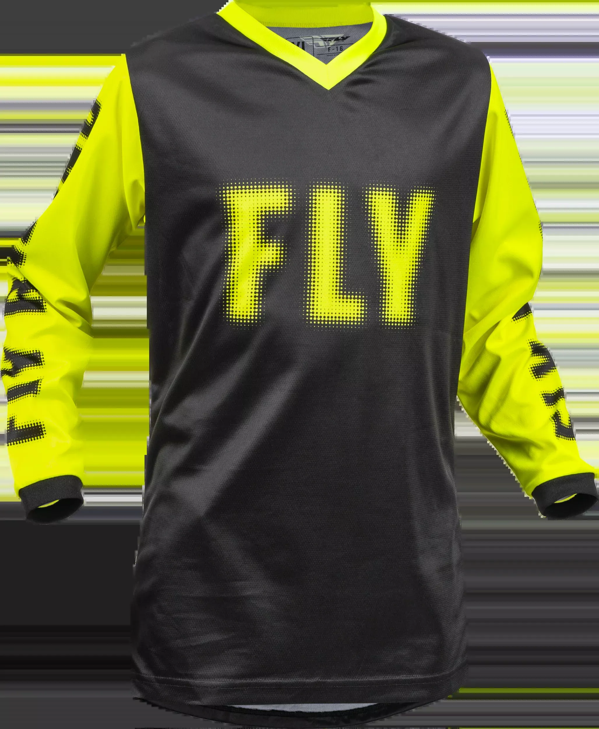 Fly Racing Youth F-16 Jersey Black/Hi-Vis Yx 376-220YX