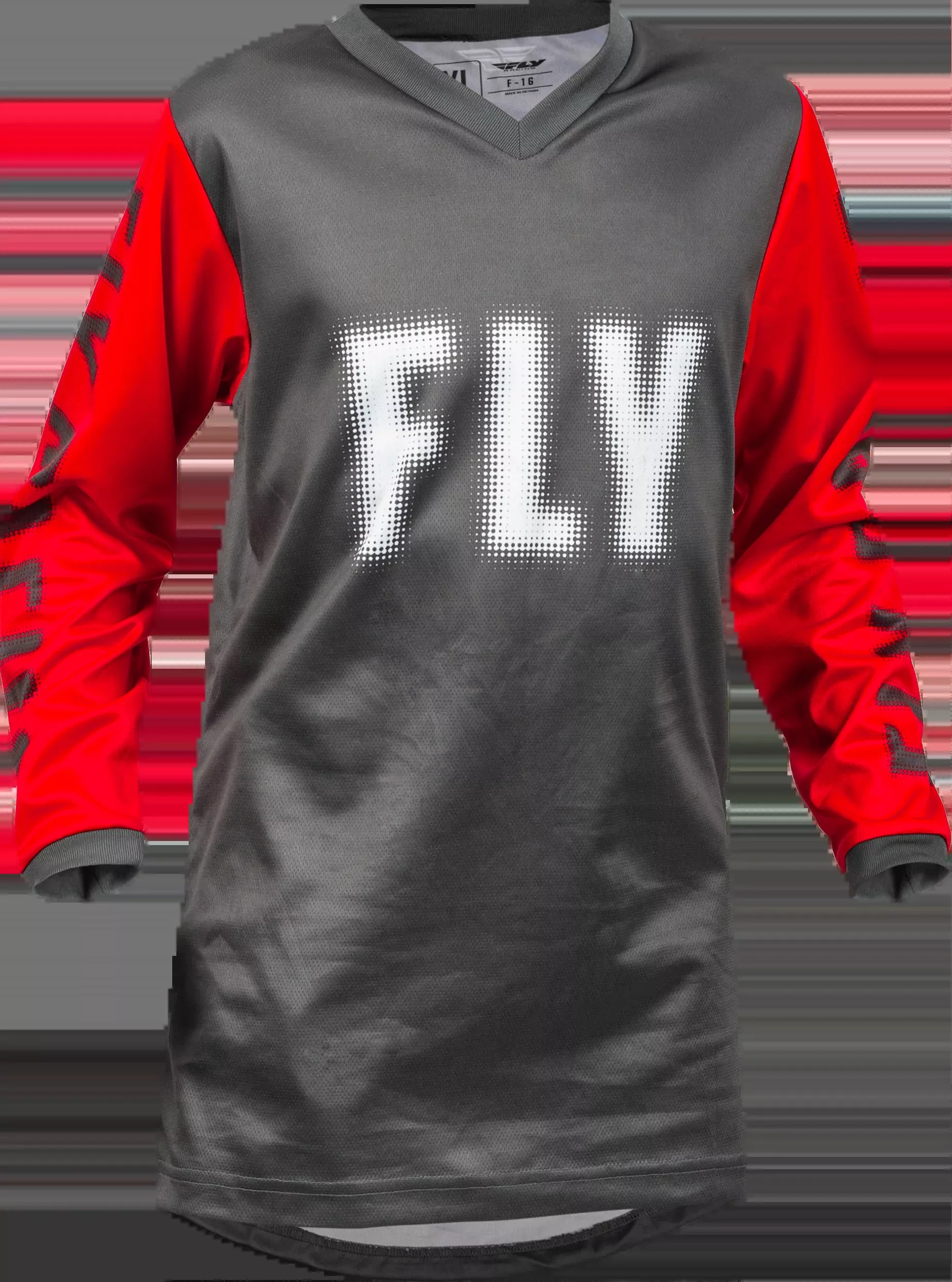 Fly Racing Youth F-16 Jersey Grey/Red Yx 376-224YX