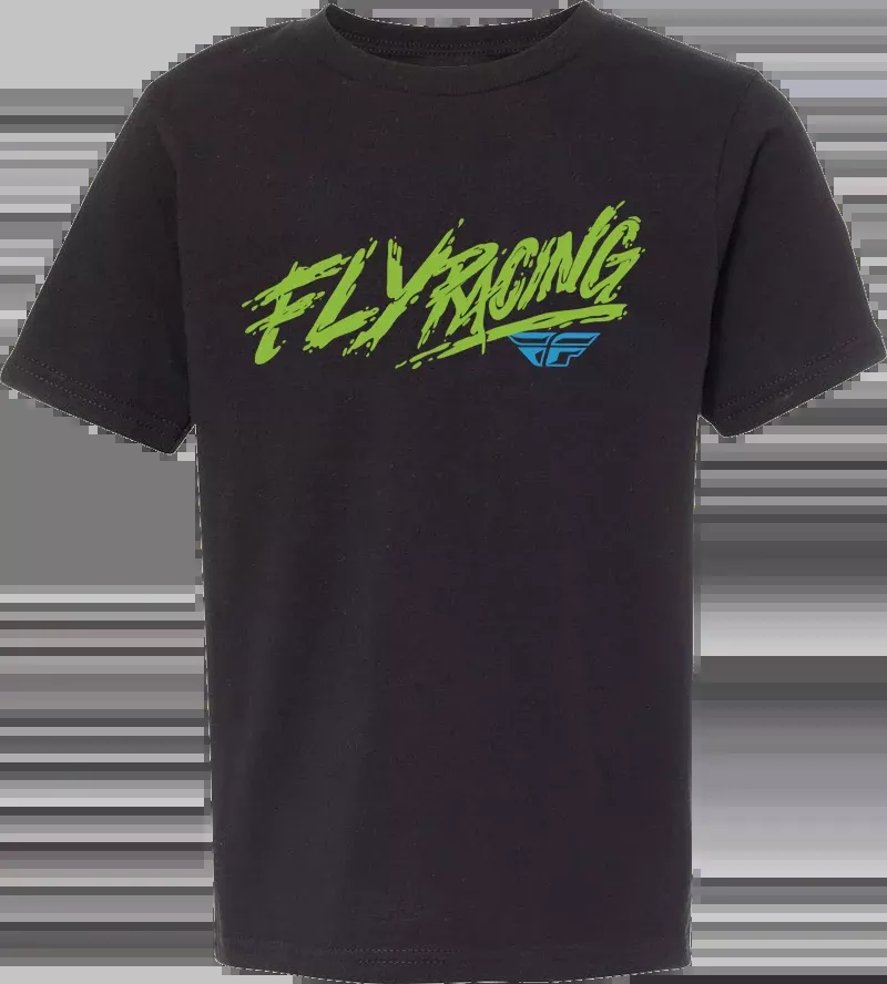 Fly Racing Youth Fly Khaos Tee Black Yl 352-0020YL