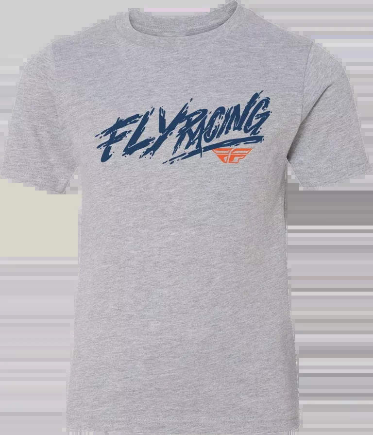 Fly Racing Youth Fly Khaos Tee Grey Yl 352-0022YL