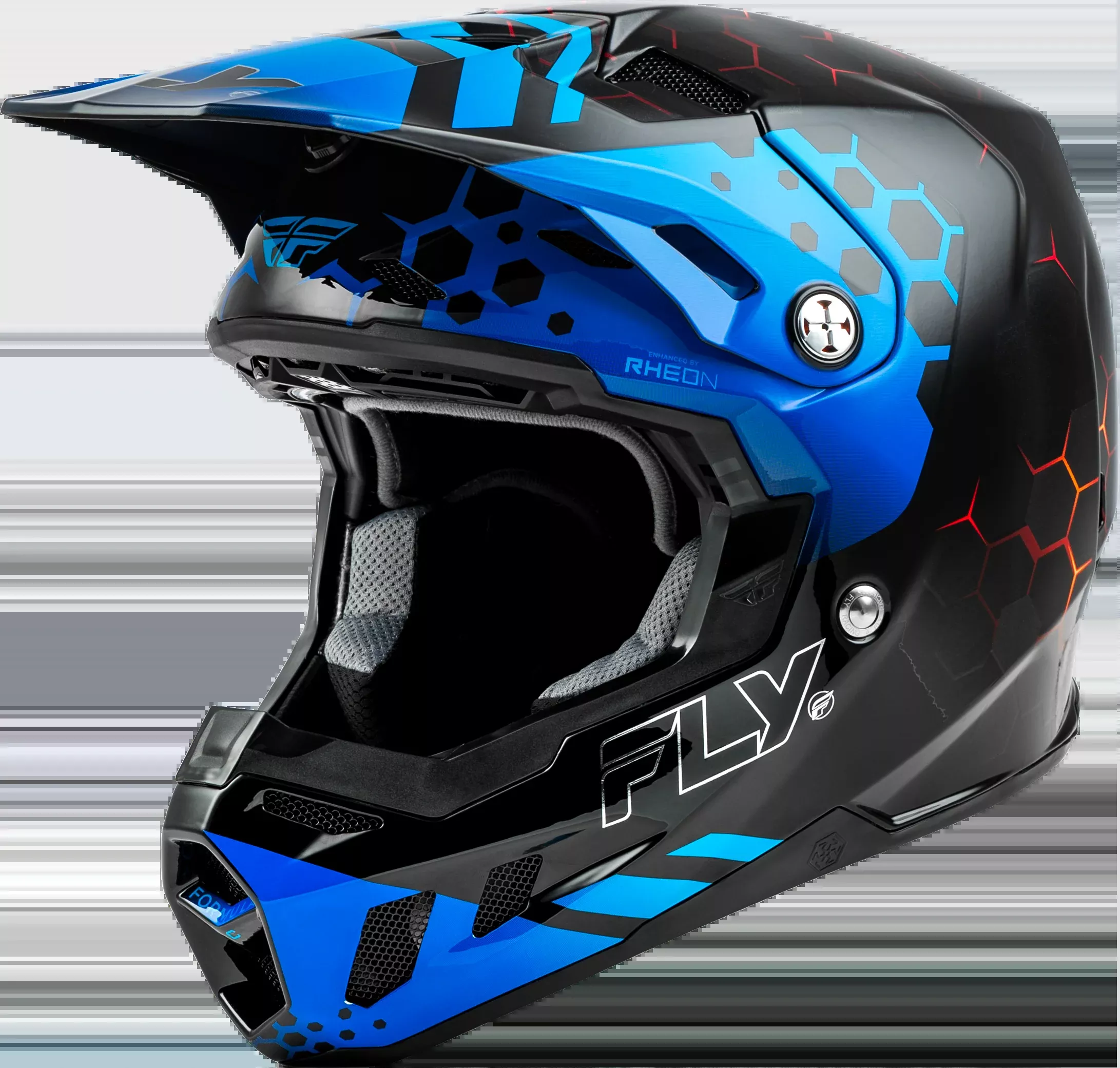 Fly Racing Youth Formula Cc Tektonic Helmet Black/Blue/Red Yl 73-4330YL