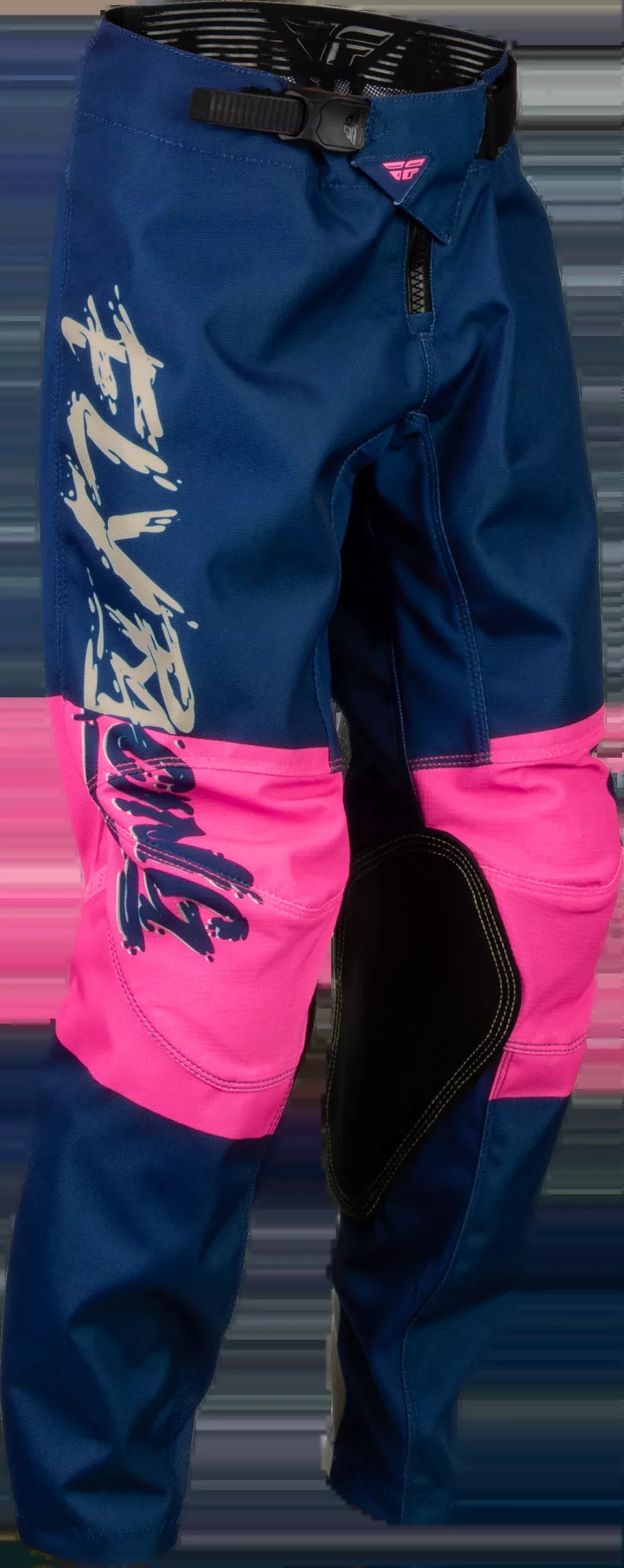 Fly Racing Youth Kinetic Khaos Pants Pink/Navy/Tan Sz 26 376-43426