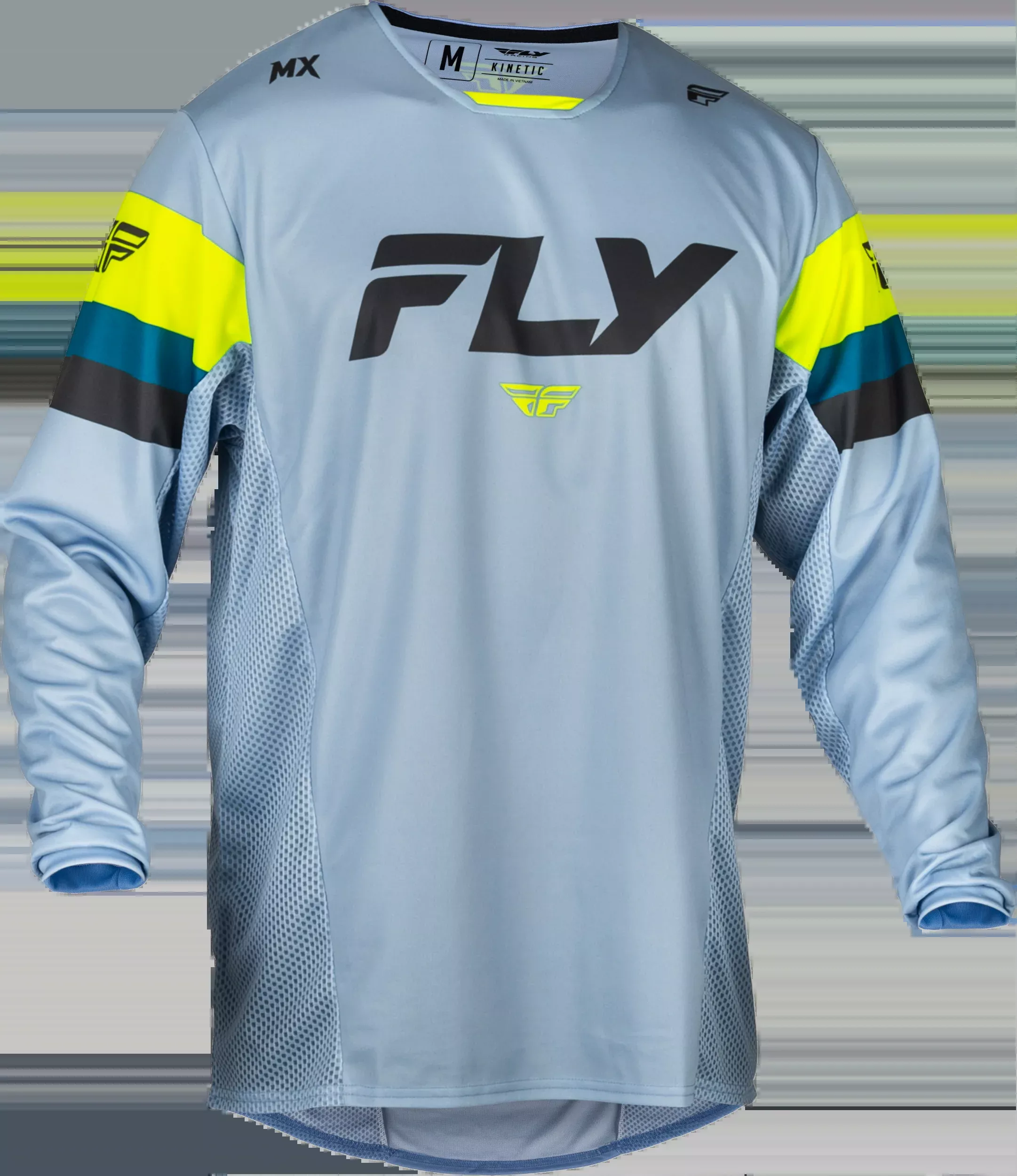 Fly Racing Youth Kinetic Prix Jersey Ice Grey/Charcoal/Hi-Vis Ys 377-421YS