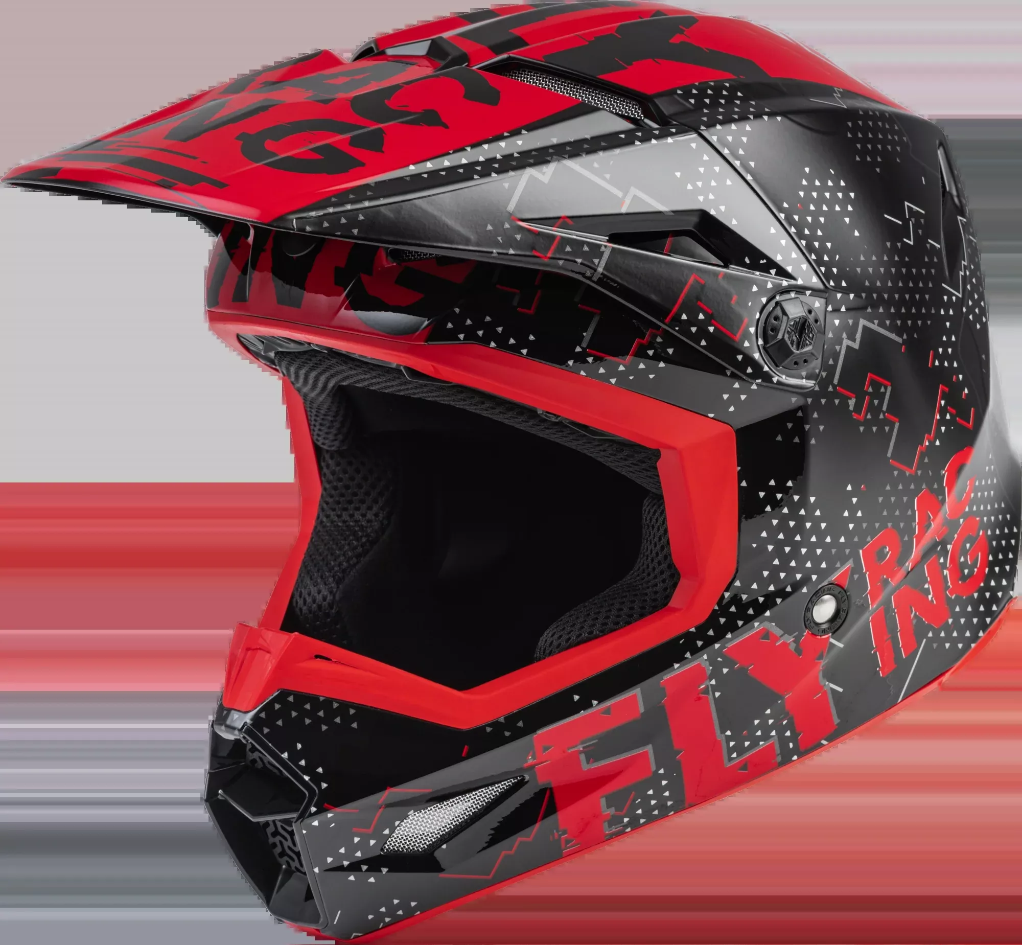 Fly Racing Youth Kinetic Scan Helmet Black/Red Ym 73-3490YM