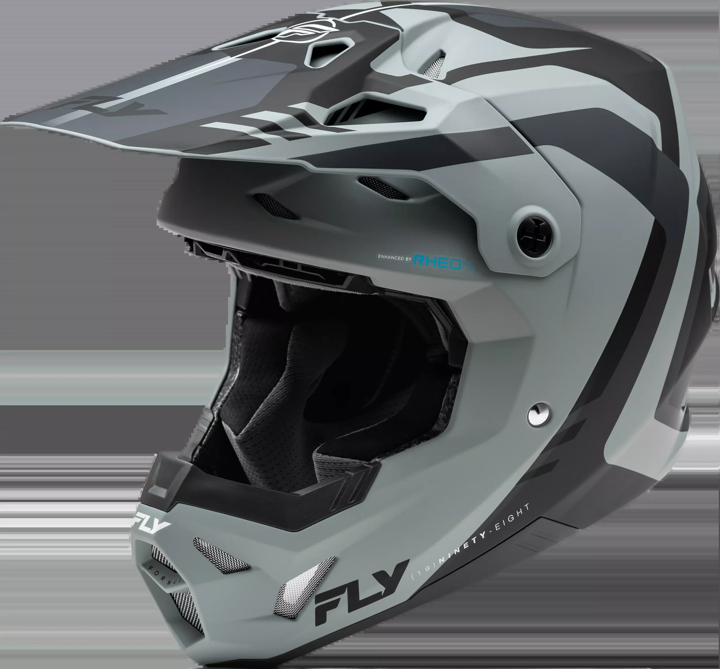 Fly Racing Yth Formula Cp Krypton Helmet Matte Grey/Black Yl 73-0035YL