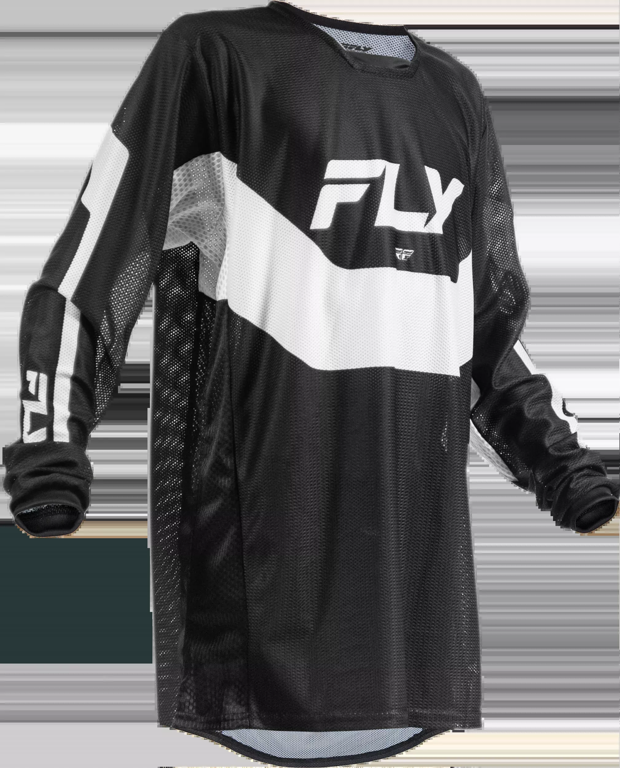Fly Racing Yth Kinetic Mesh Jersey Black/White Yxl 380-330YXL