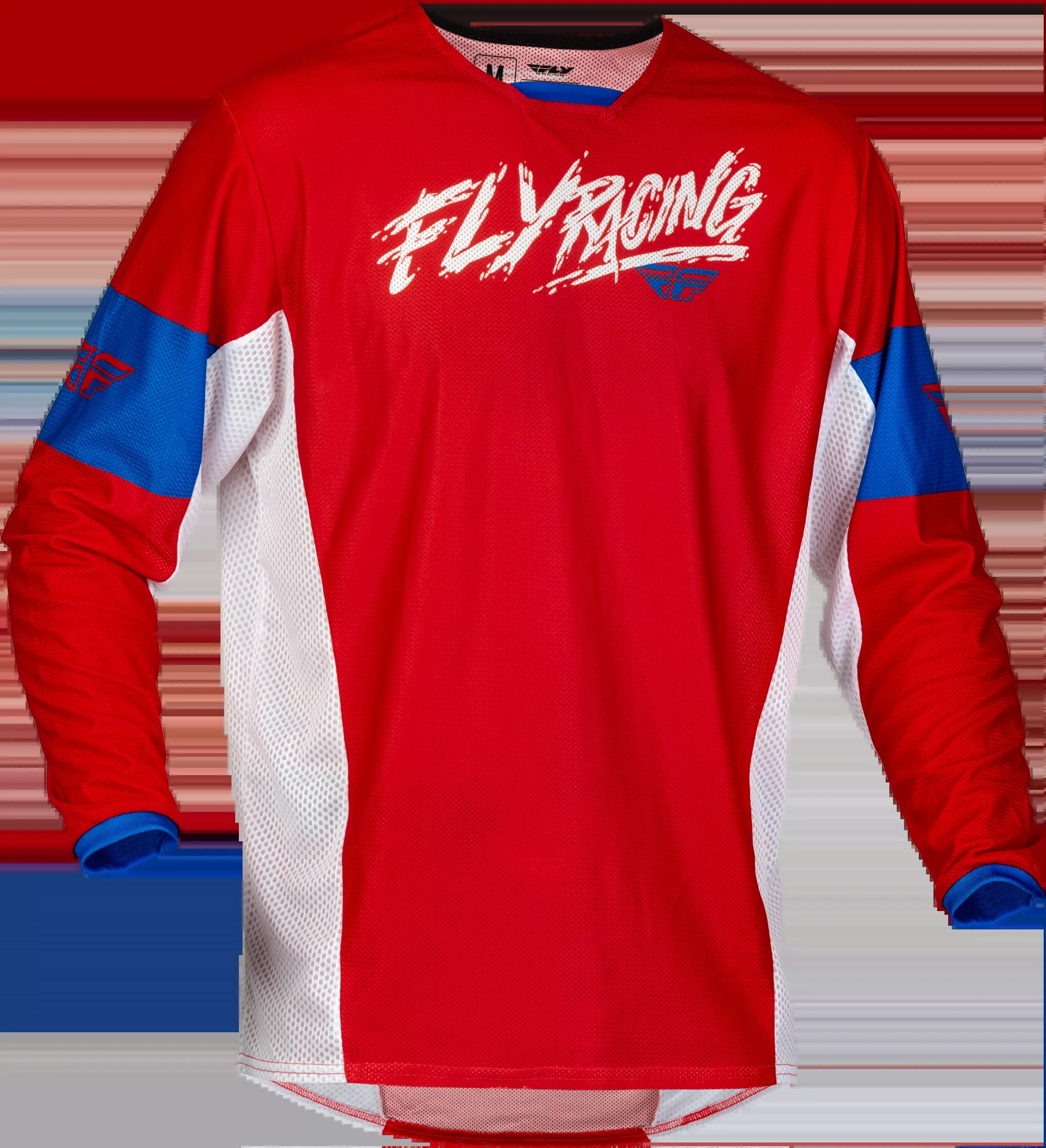 Fly Racing Yth Kinetic Mesh Khaos Jersey Red/White/Blue Ym 377-334YM