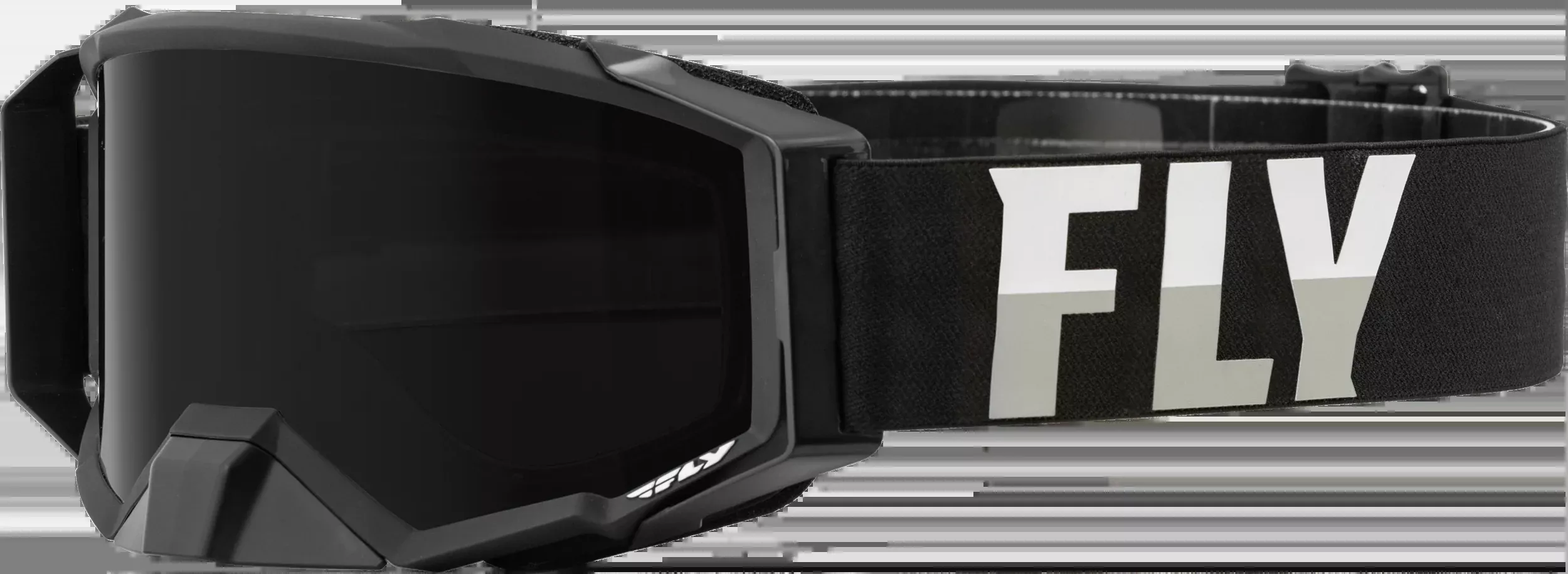 Fly Racing Zone Pro W/C Goggle Blk/Wht W/Dark Smoke Polar Hydro Lens 37-51872
