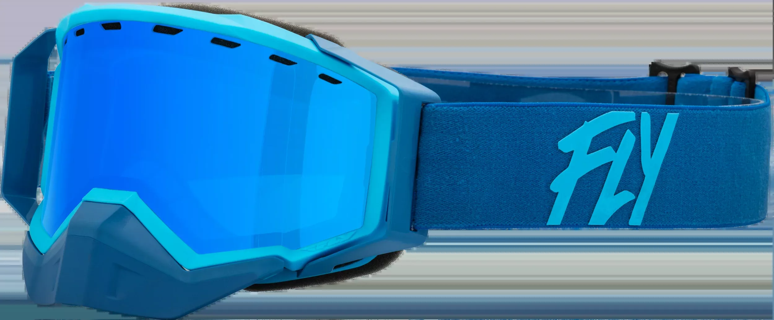 Fly Racing Zone Snow Goggle Blu/Light Blu W/ Sky Blue Mirror/Blue Lens 37-50272