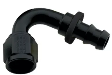 Fragola Hose Fitting #10 120 Deg Push Lock Black 212010-BL