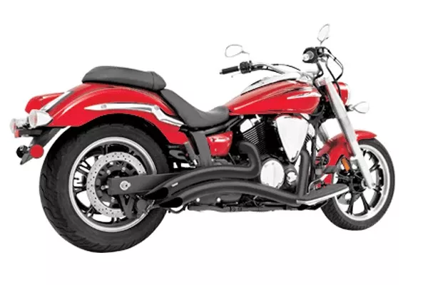 Freedom Performance Sharp Curve Radius Exhaust for '10-17 Honda Fury/Sabre/Stateline/Interstate 1300 -Black