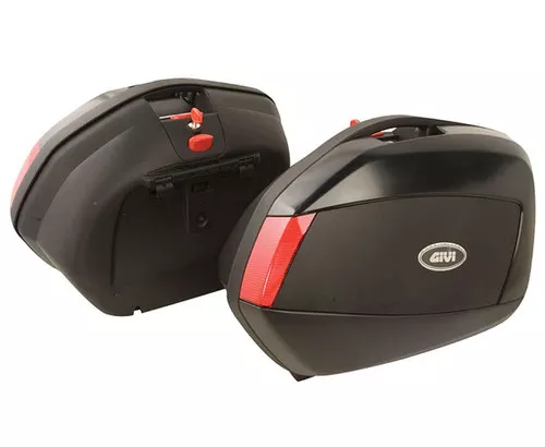 Givi V35 Black Hard Luggage Side Case w/Red Lens (V35NA)