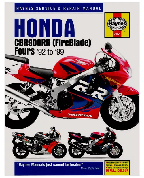 Haynes Repair/Service Manual '92-99 Honda CBR900RR (Fireblade) (M2161)